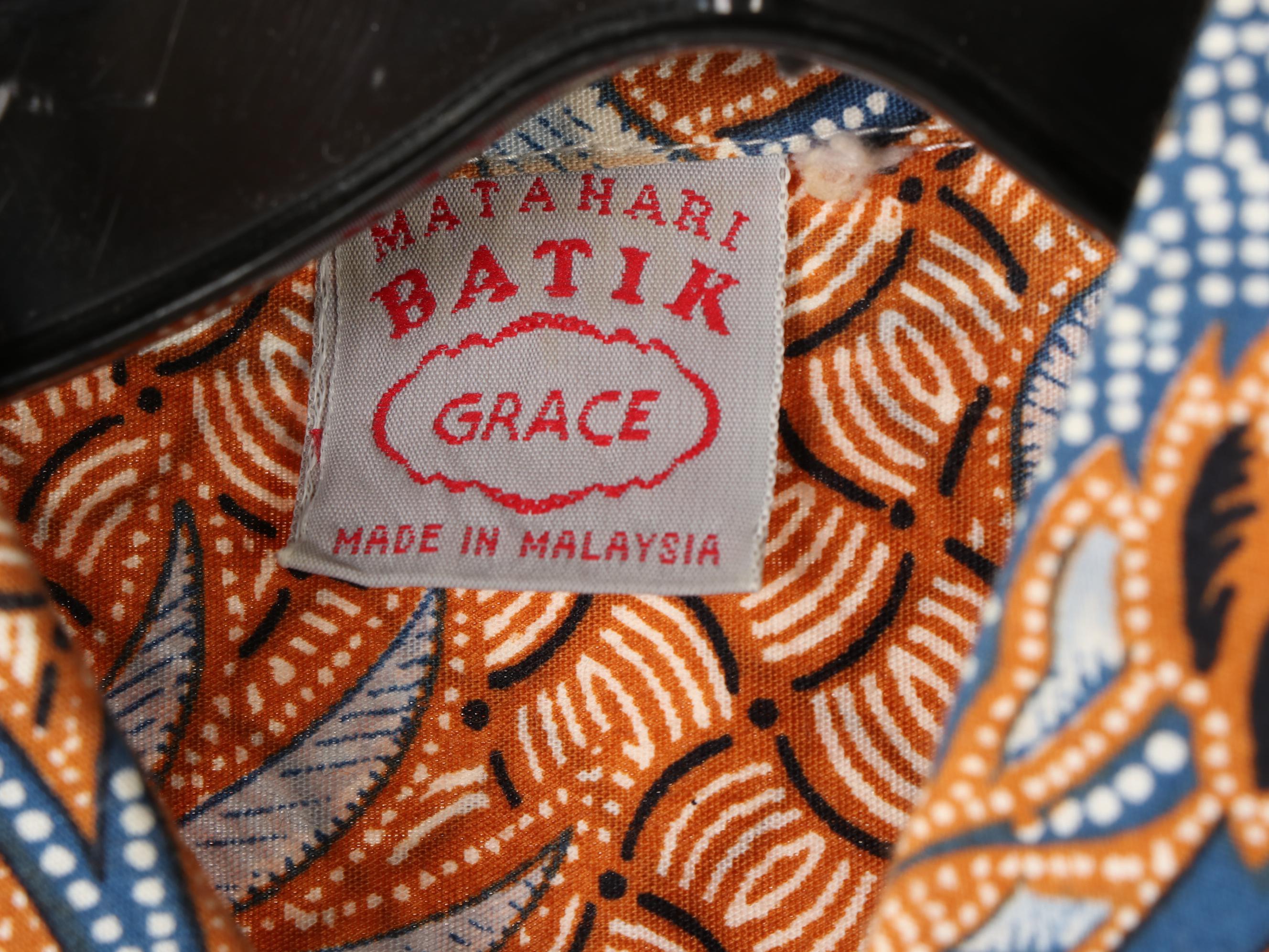 Men's Malaysian Batik Button Down Shirts