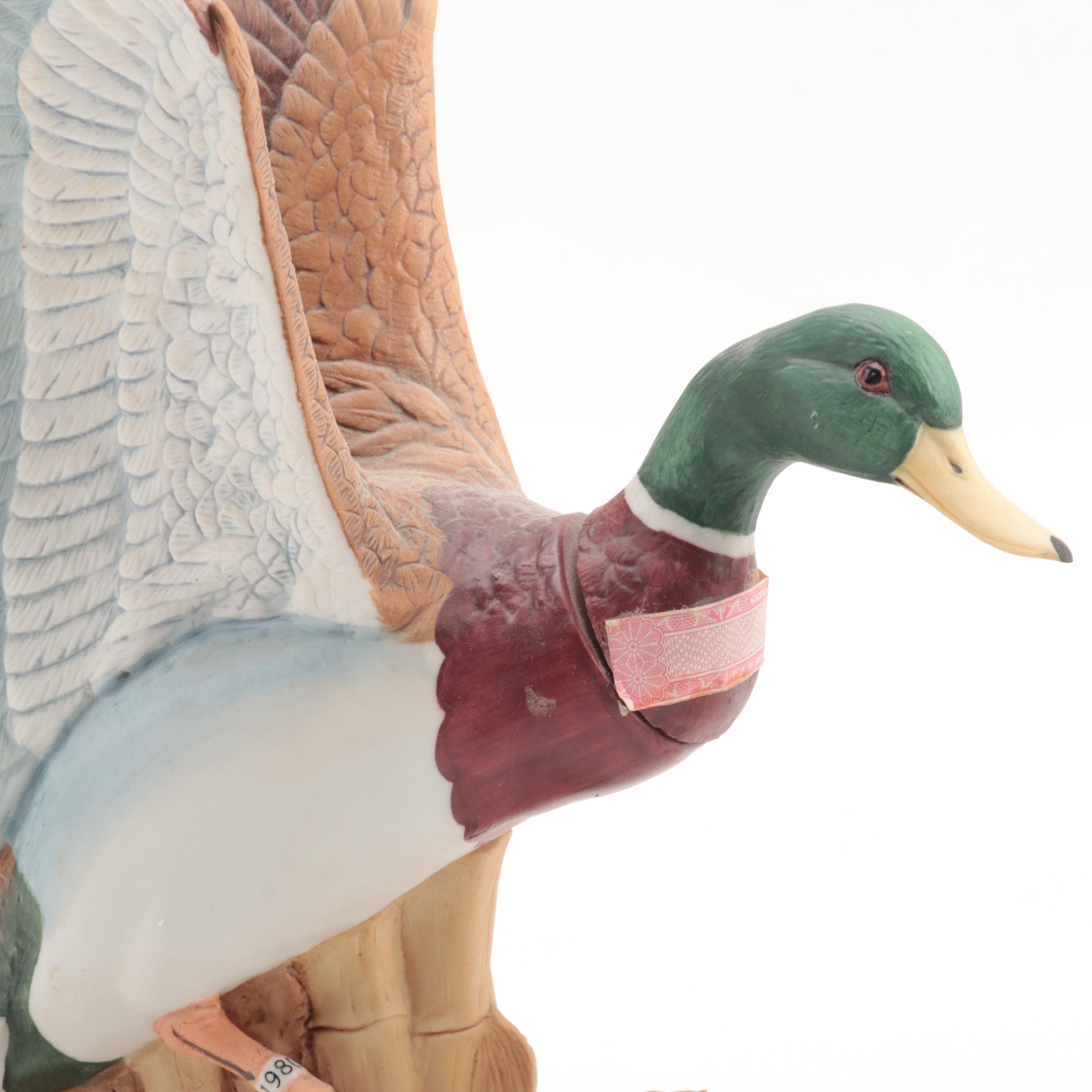 Ski Country "Mallard Drake" and "Ring-Neck Pheasant" Porcelain Bourbon Decanters