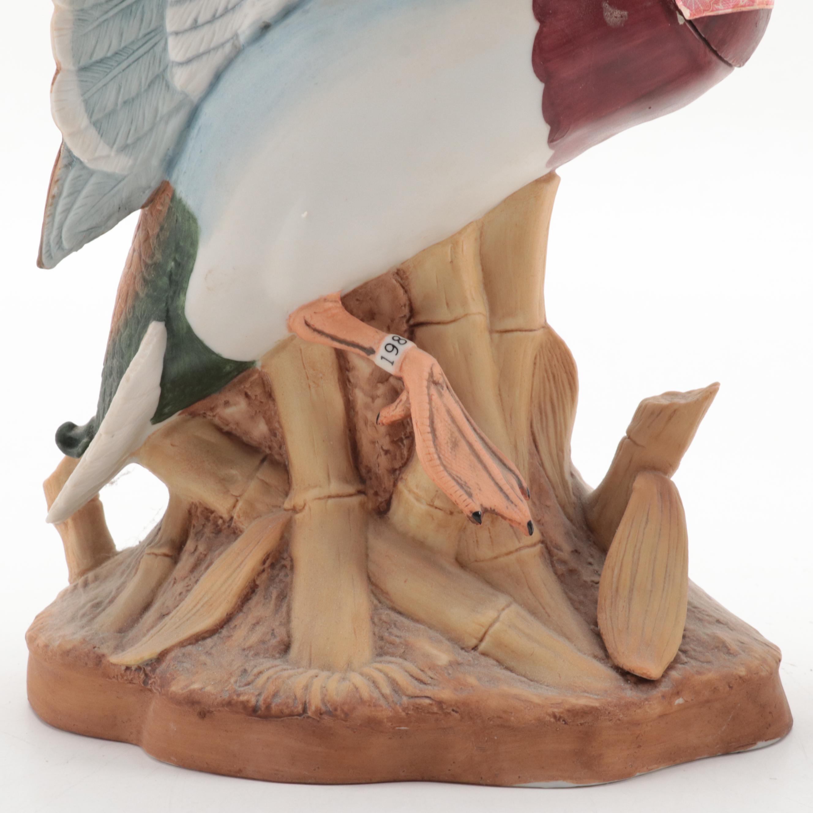 Ski Country "Mallard Drake" and "Ring-Neck Pheasant" Porcelain Bourbon Decanters