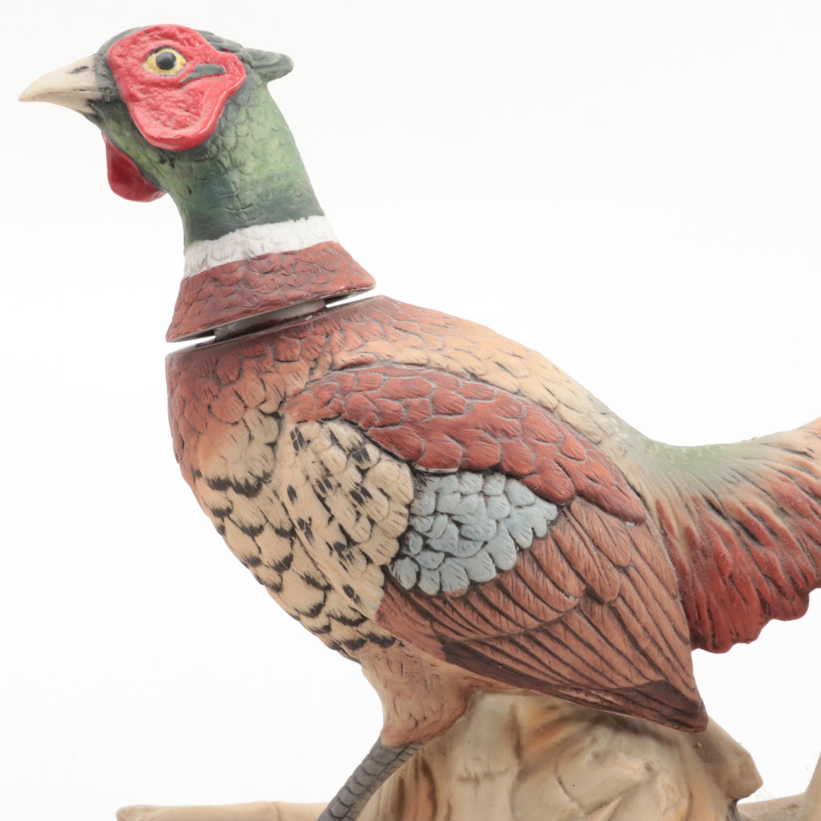 Ski Country "Mallard Drake" and "Ring-Neck Pheasant" Porcelain Bourbon Decanters