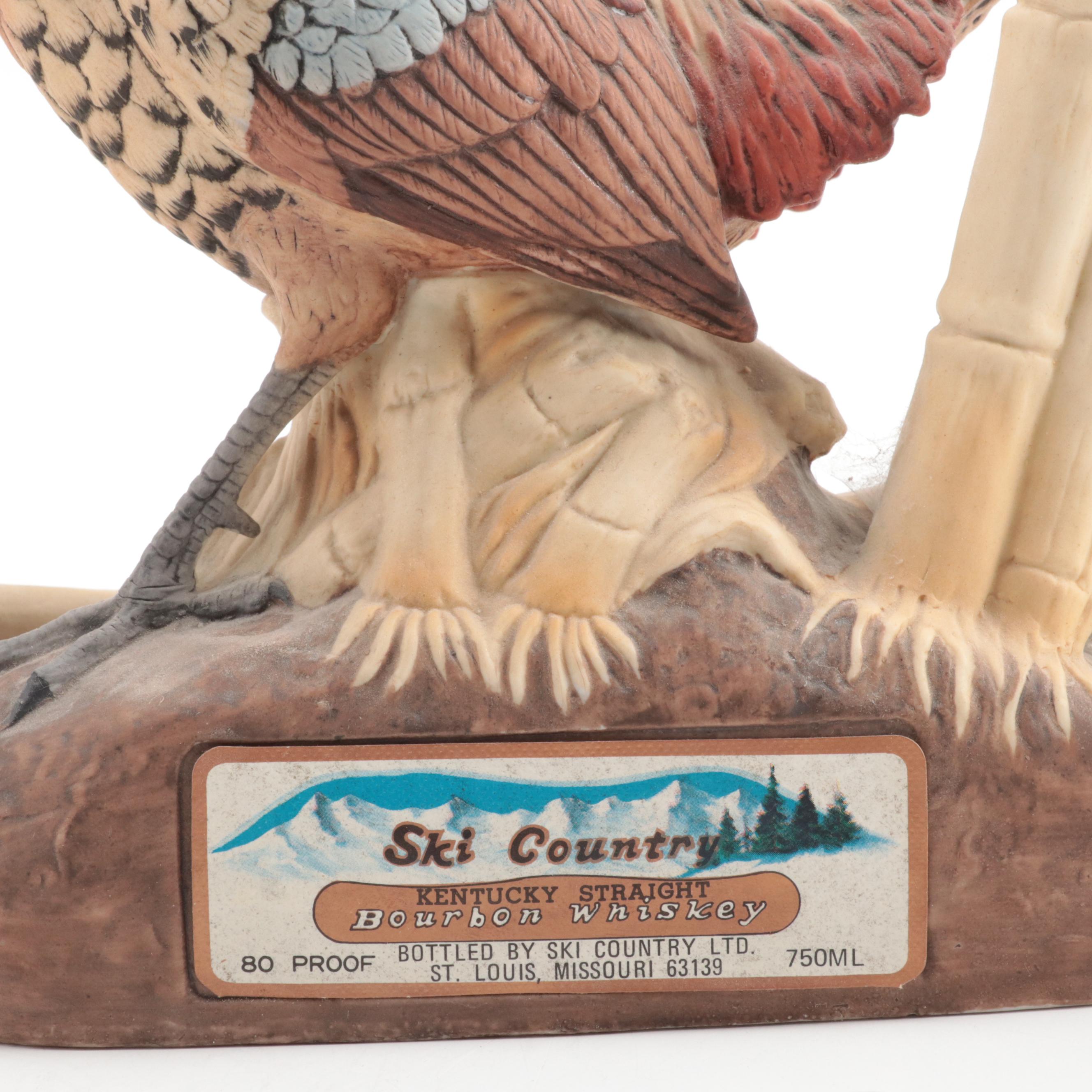 Ski Country "Mallard Drake" and "Ring-Neck Pheasant" Porcelain Bourbon Decanters