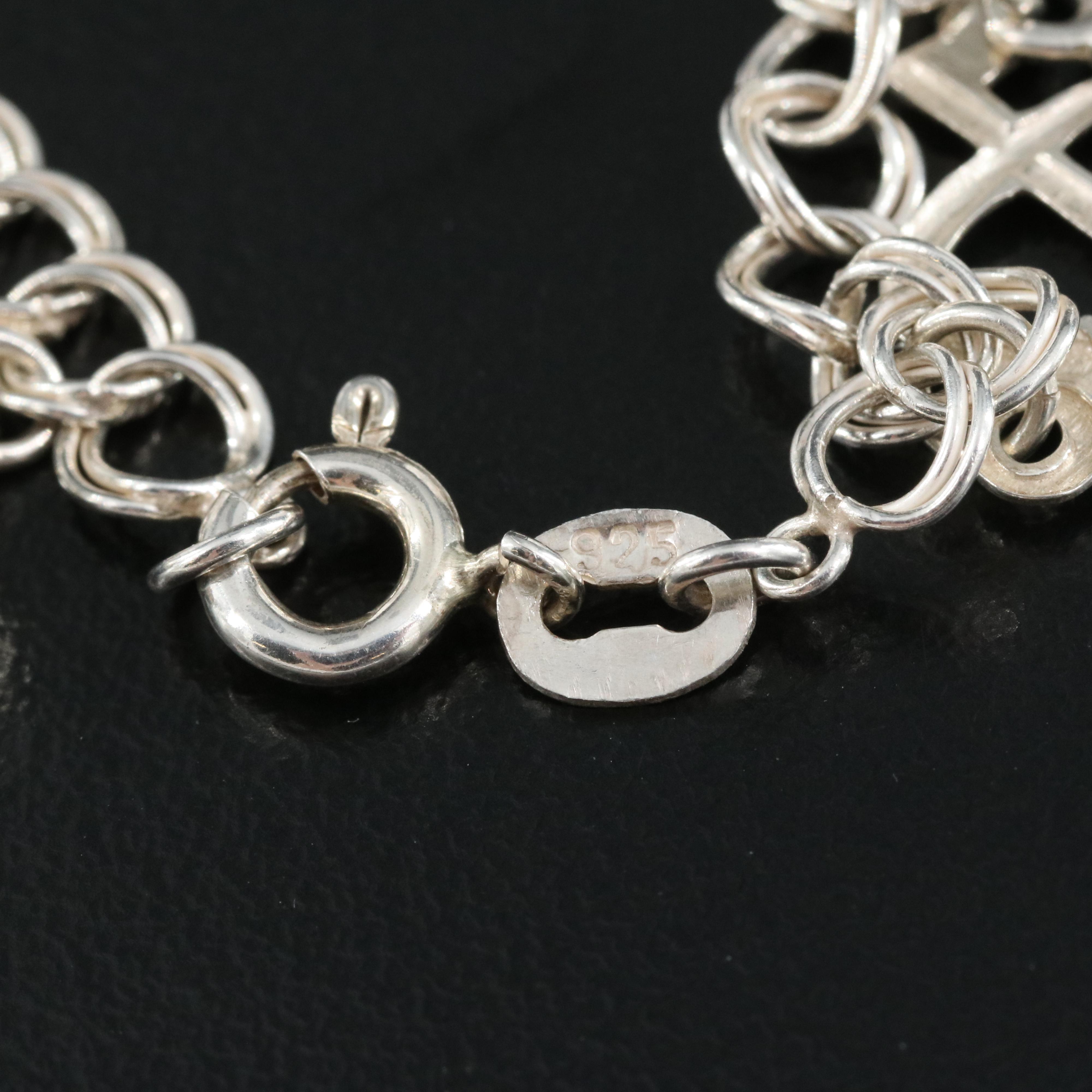 Sterling Heart Charm Bracelet