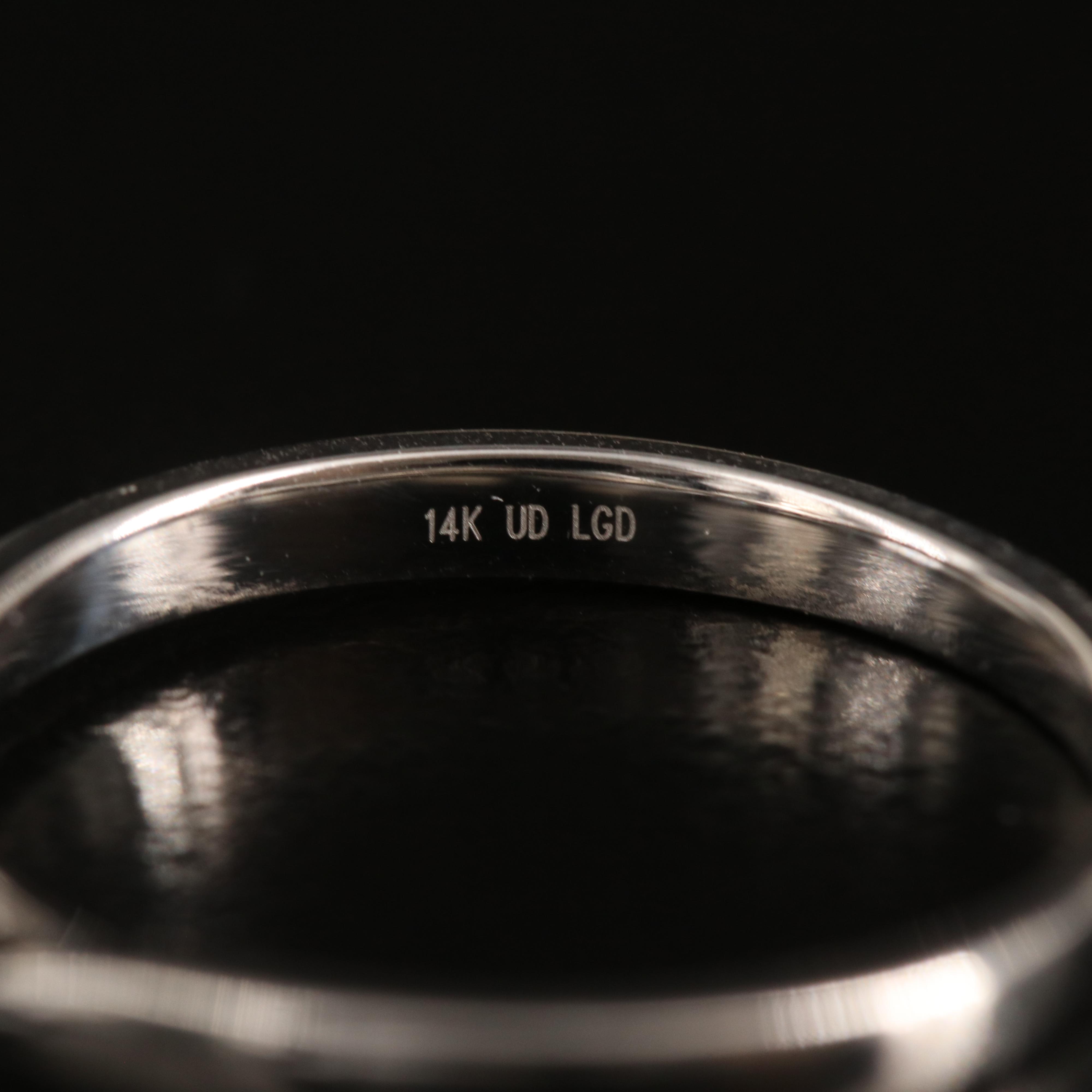 14K 0.48 CTW Lab Grown Diamond Three Stone Ring with IGI Report