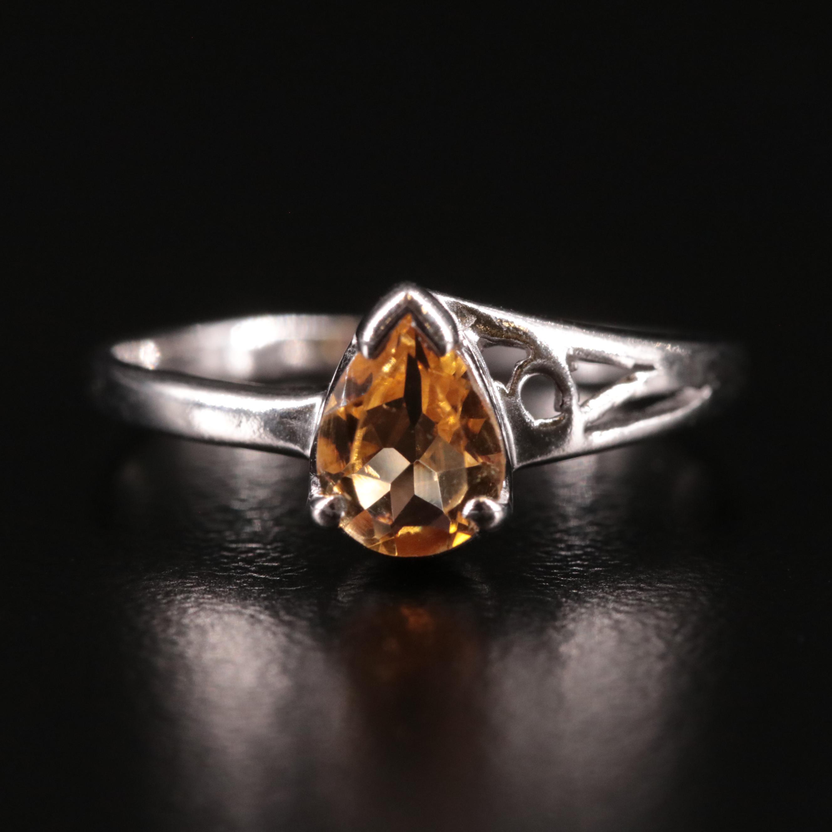 Sterling and Citrine Ring