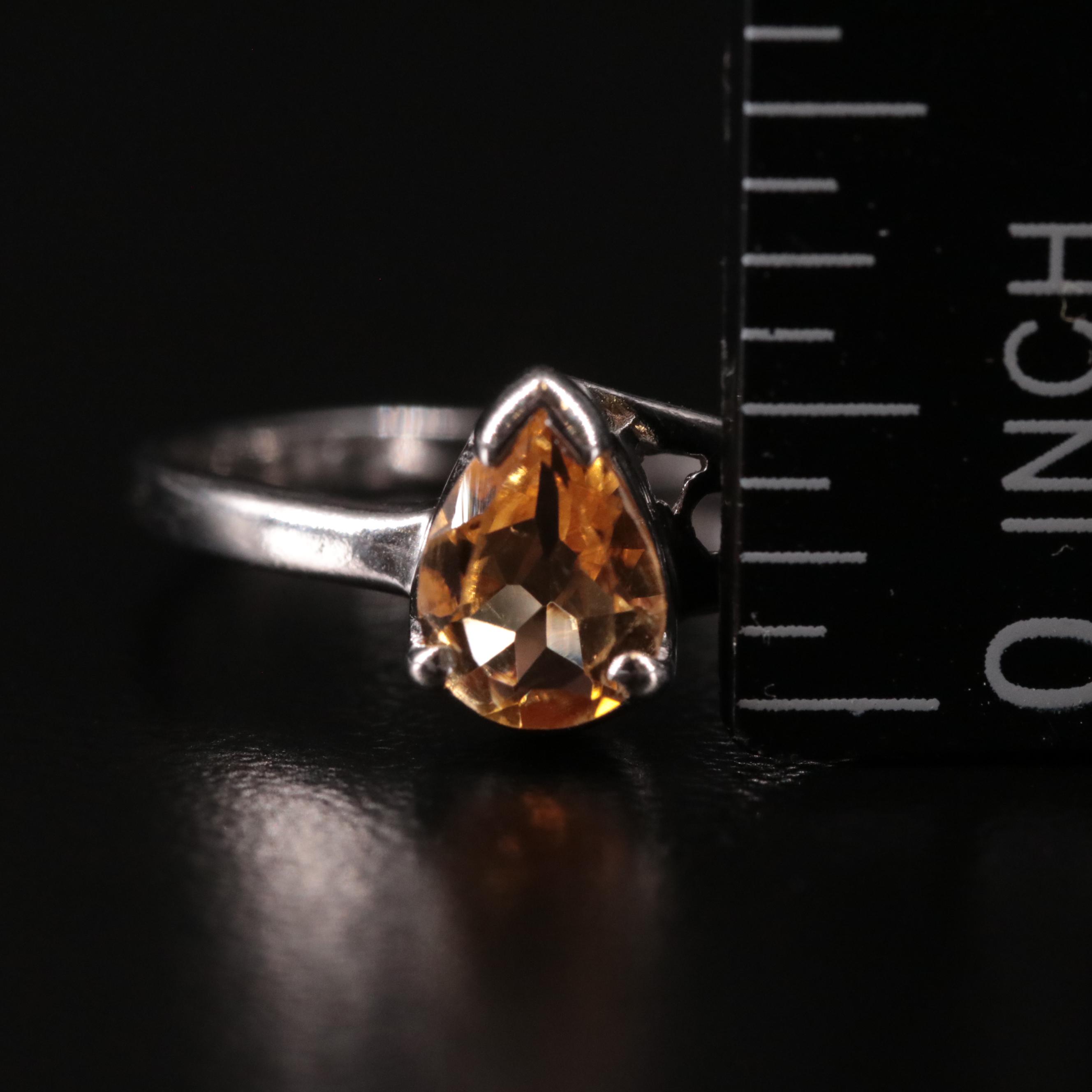 Sterling and Citrine Ring