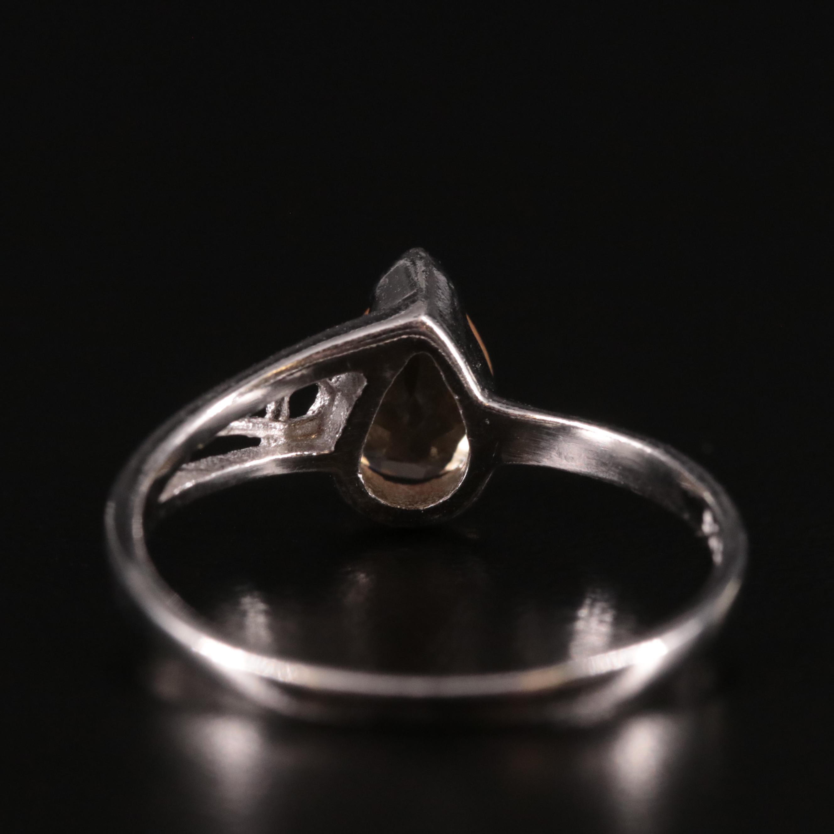 Sterling and Citrine Ring