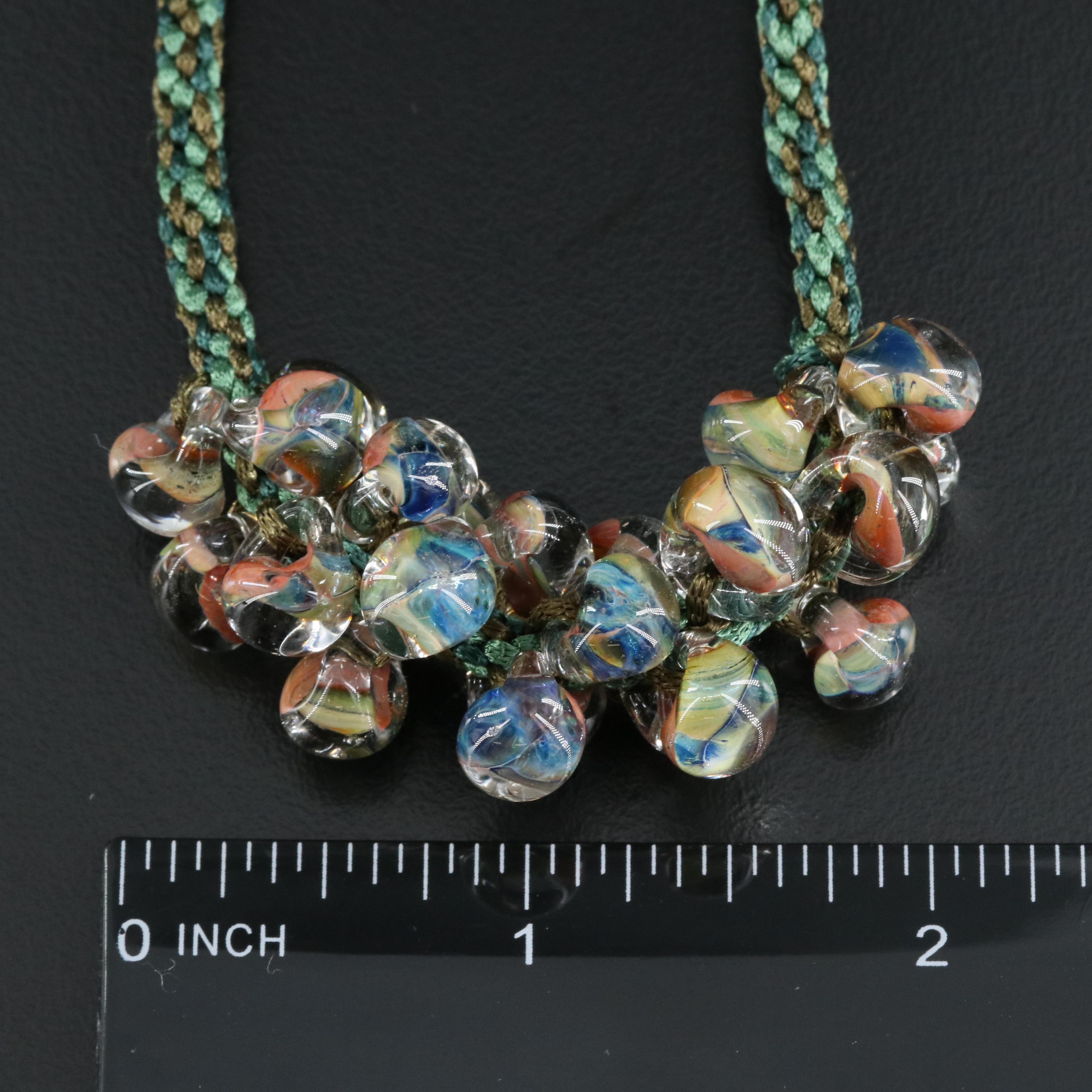 Asian Necklaces Including Cloisonné, Bone, Lapis Lazuli and Glass