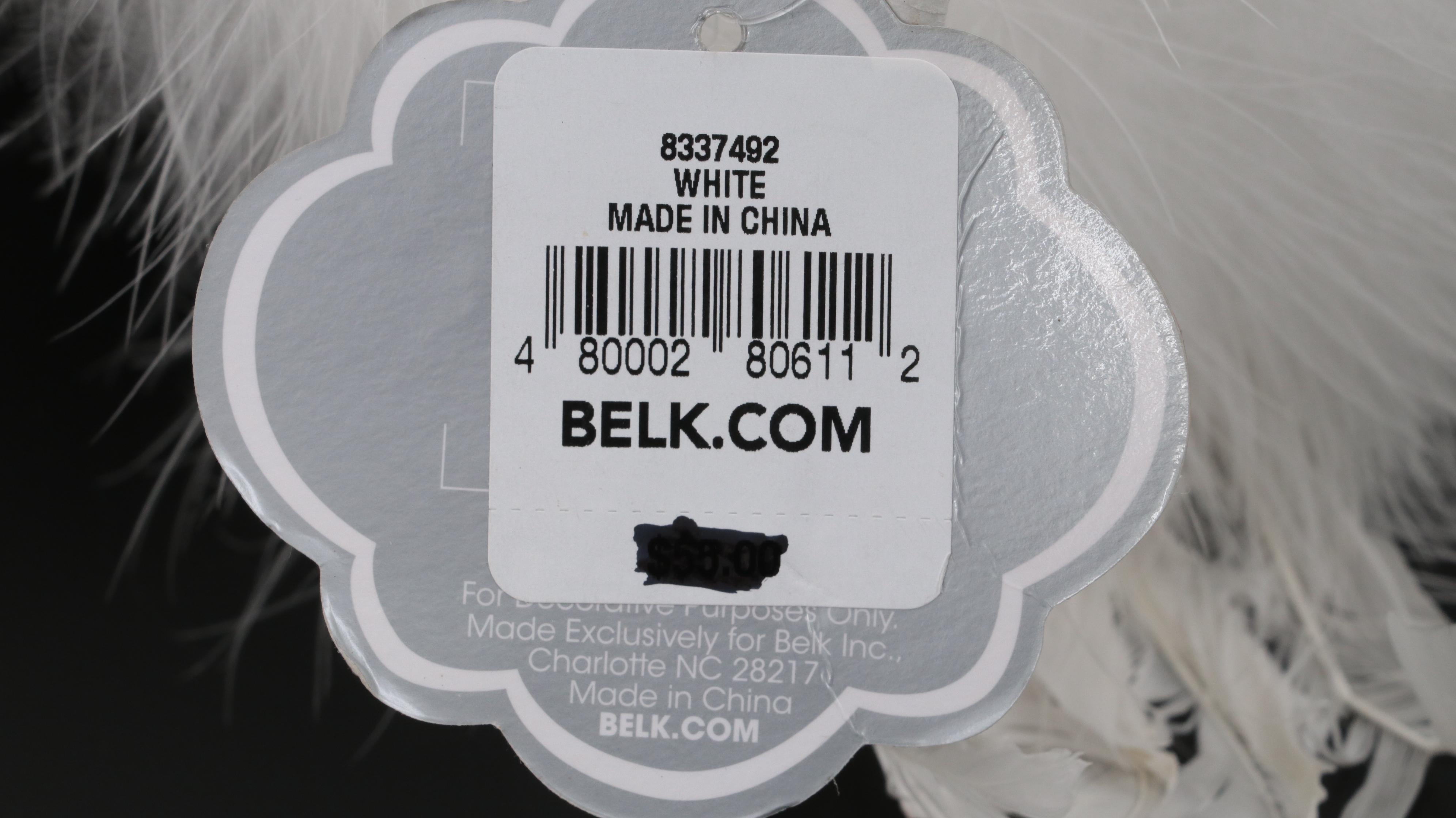 Feathered Snowy Owl Tree Topper and Matching Figurines