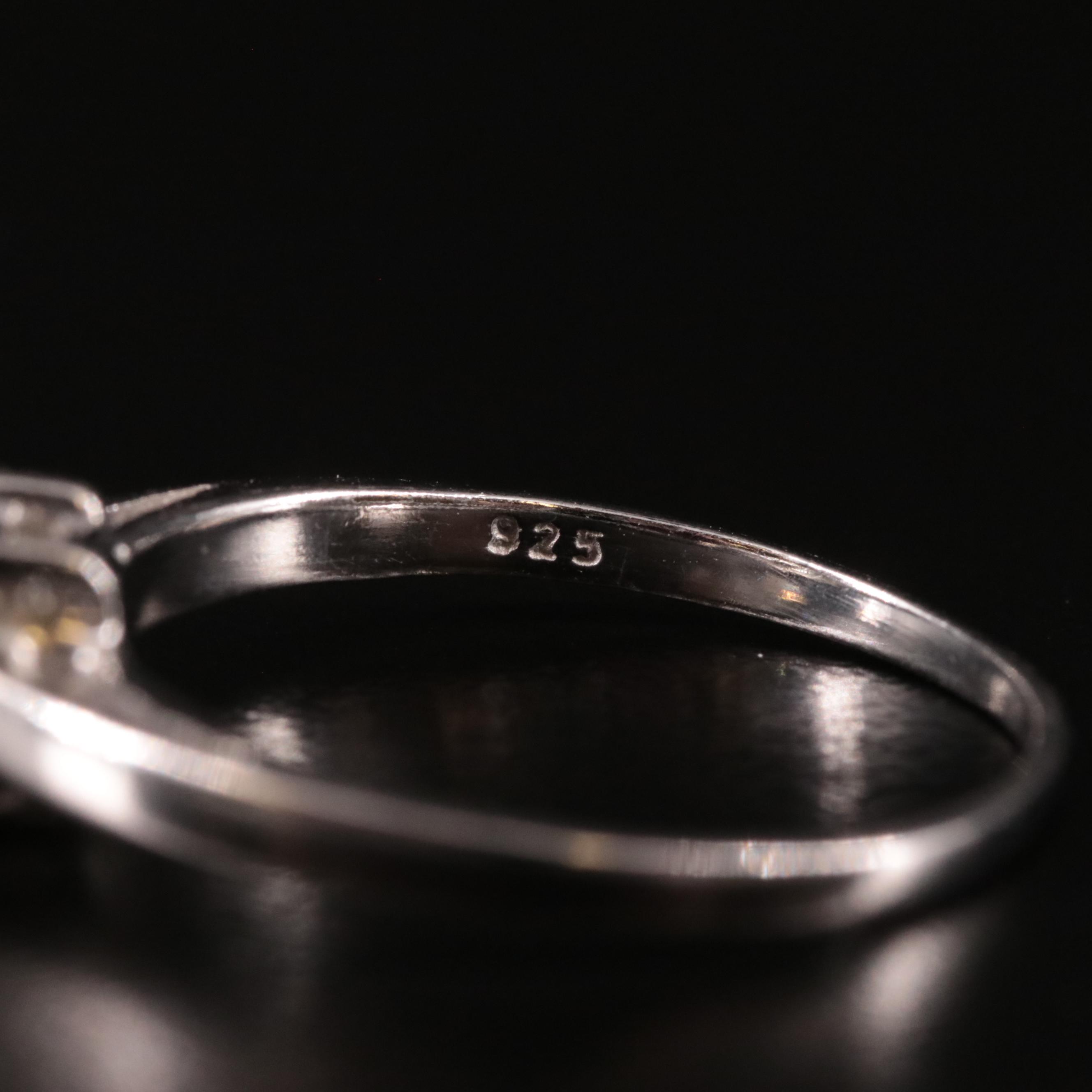 Sterling and Citrine Solitaire Ring