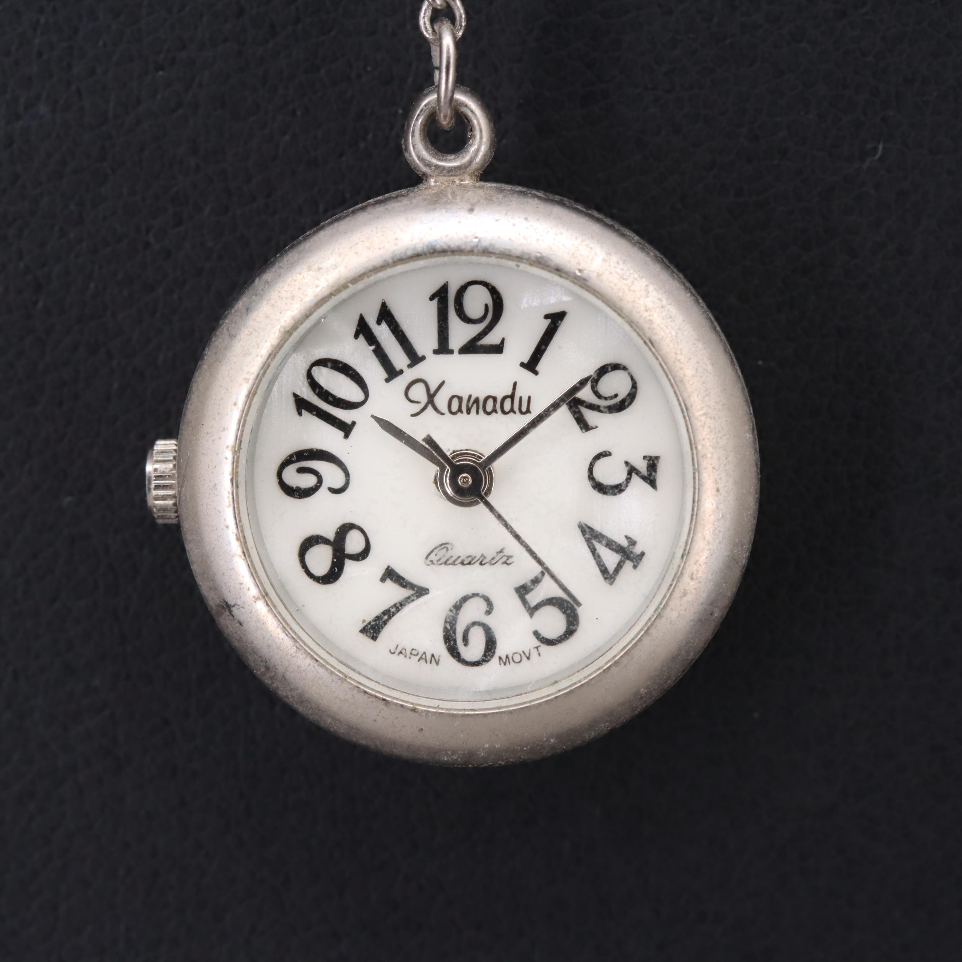 Vintage Purse Pendant Necklace with Watch