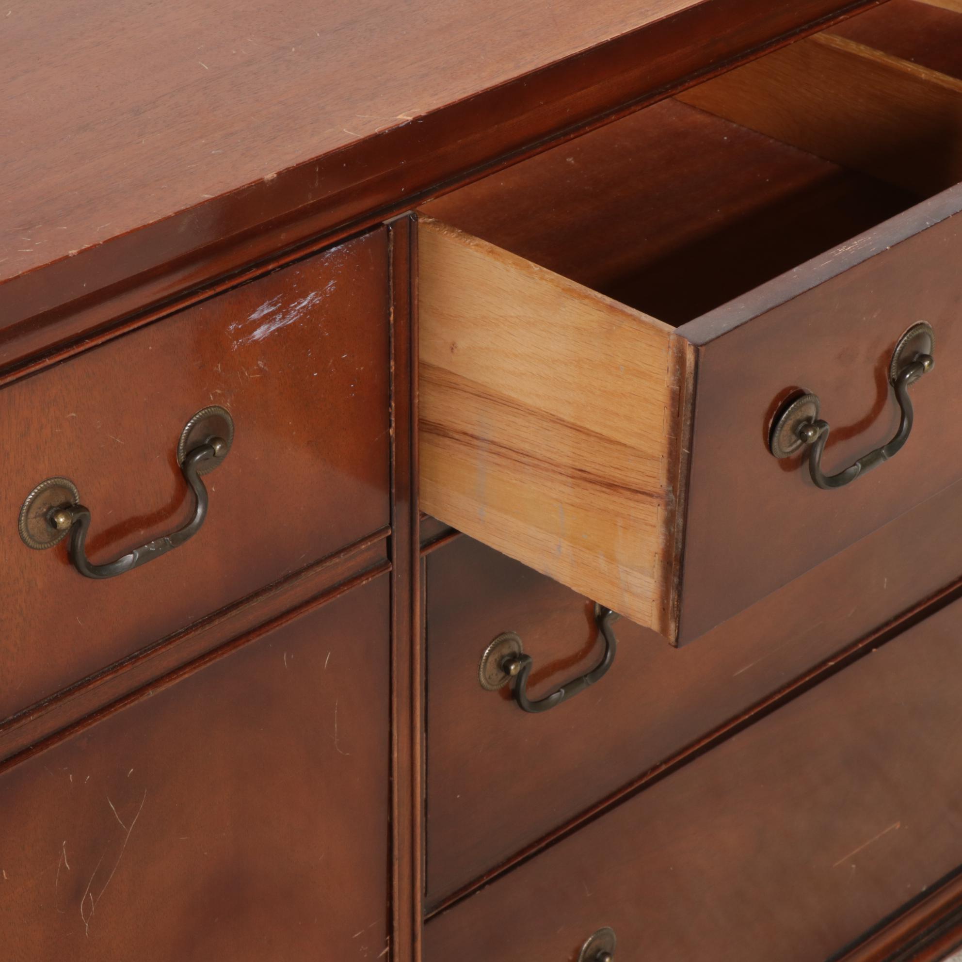 Bassett George III Style Mahogany Buffet, Mid-20th Century