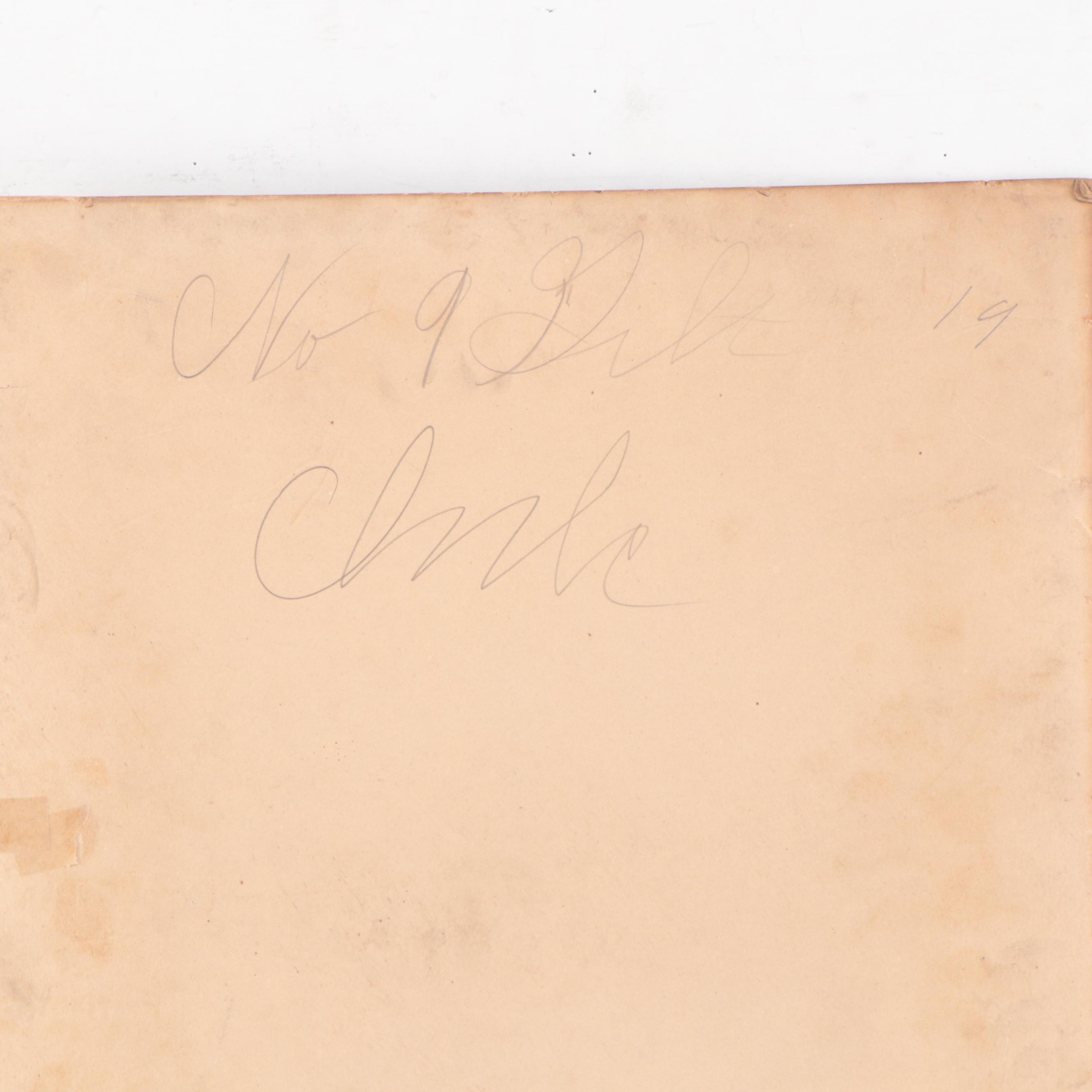 Crayon Portrait Photograph of Young Boy, 19th Century