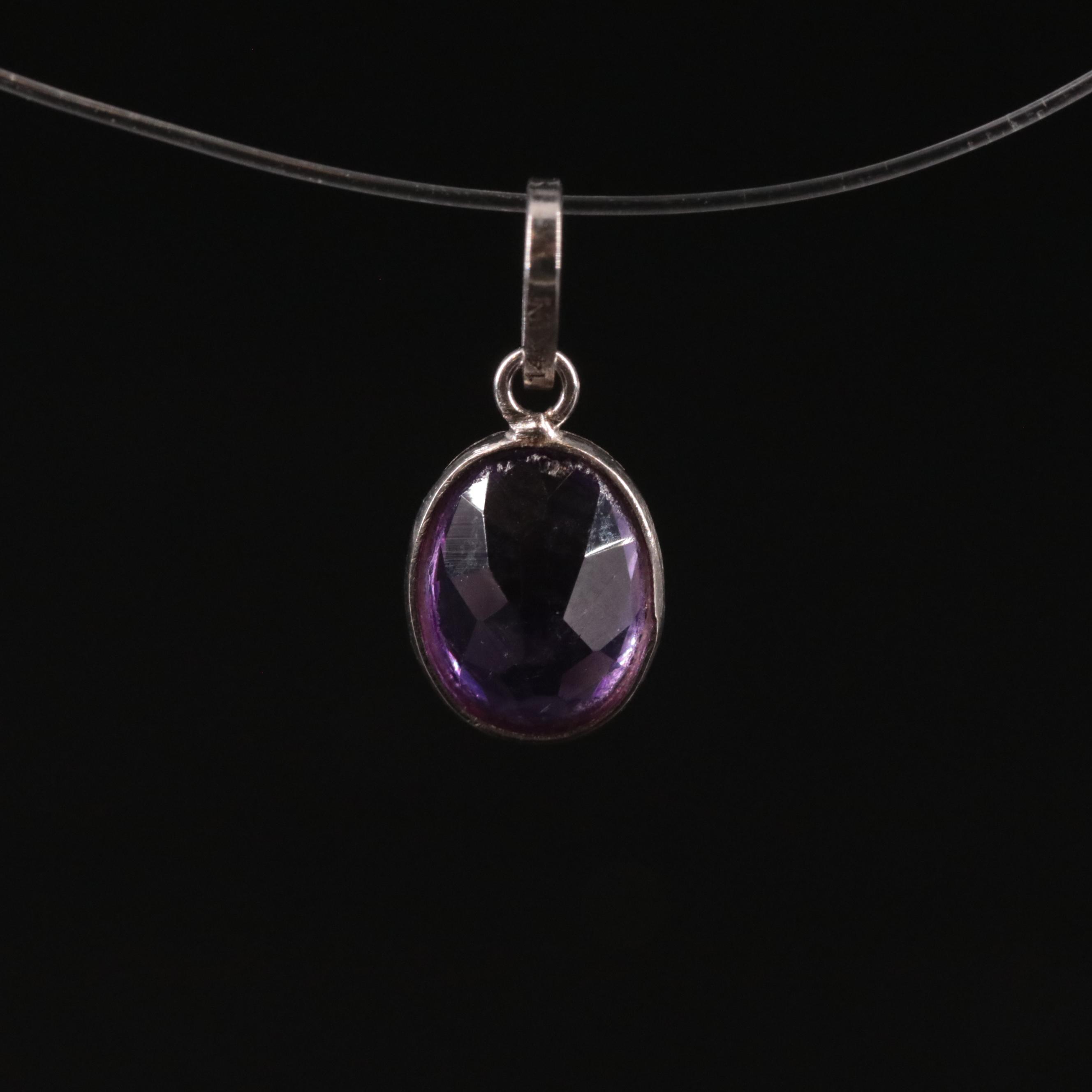 14K Amethyst Pendant