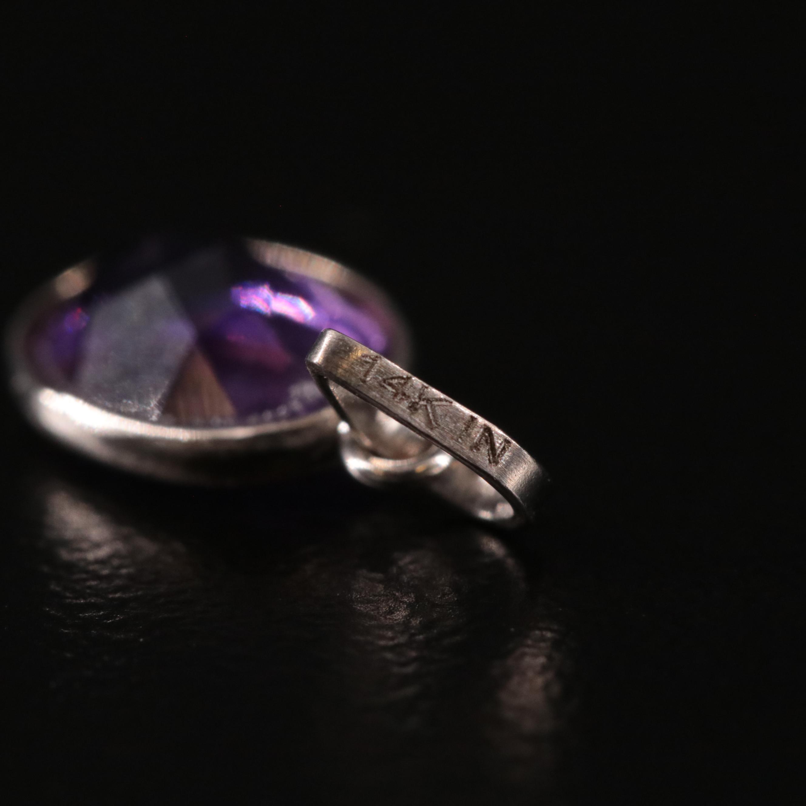 14K Amethyst Pendant