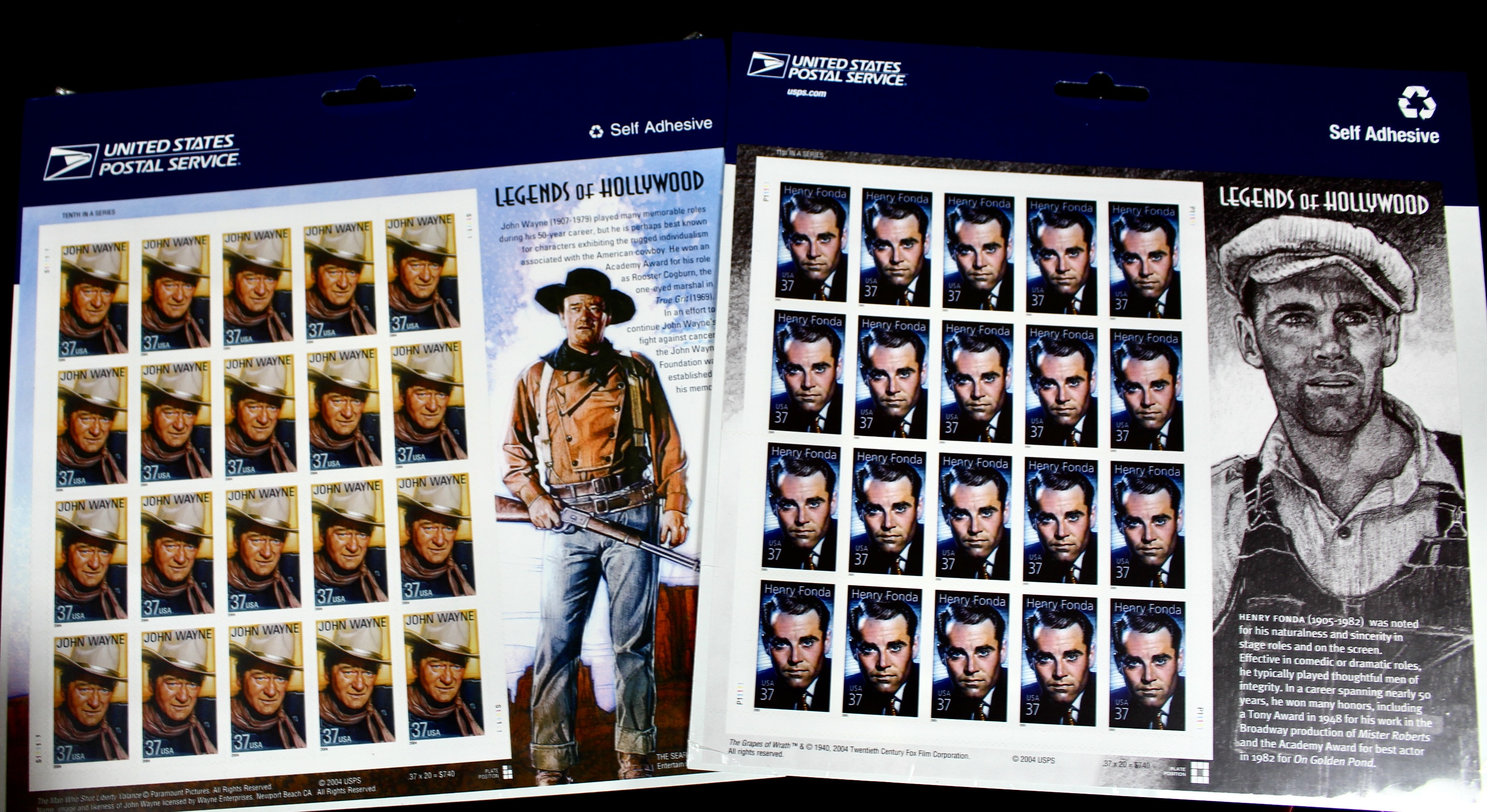 Hollywood and Music Postage Stamp Collection
