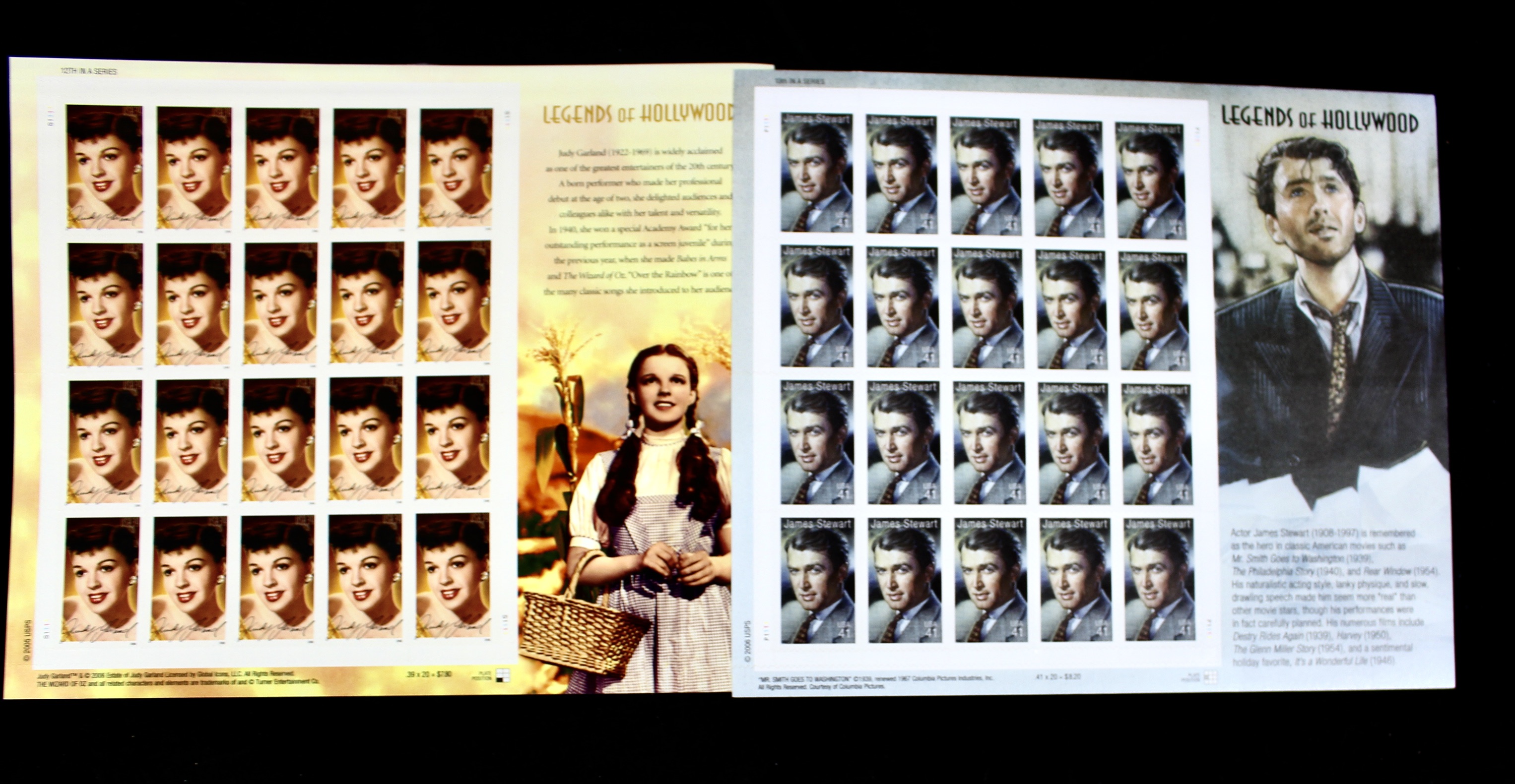 Hollywood and Music Postage Stamp Collection
