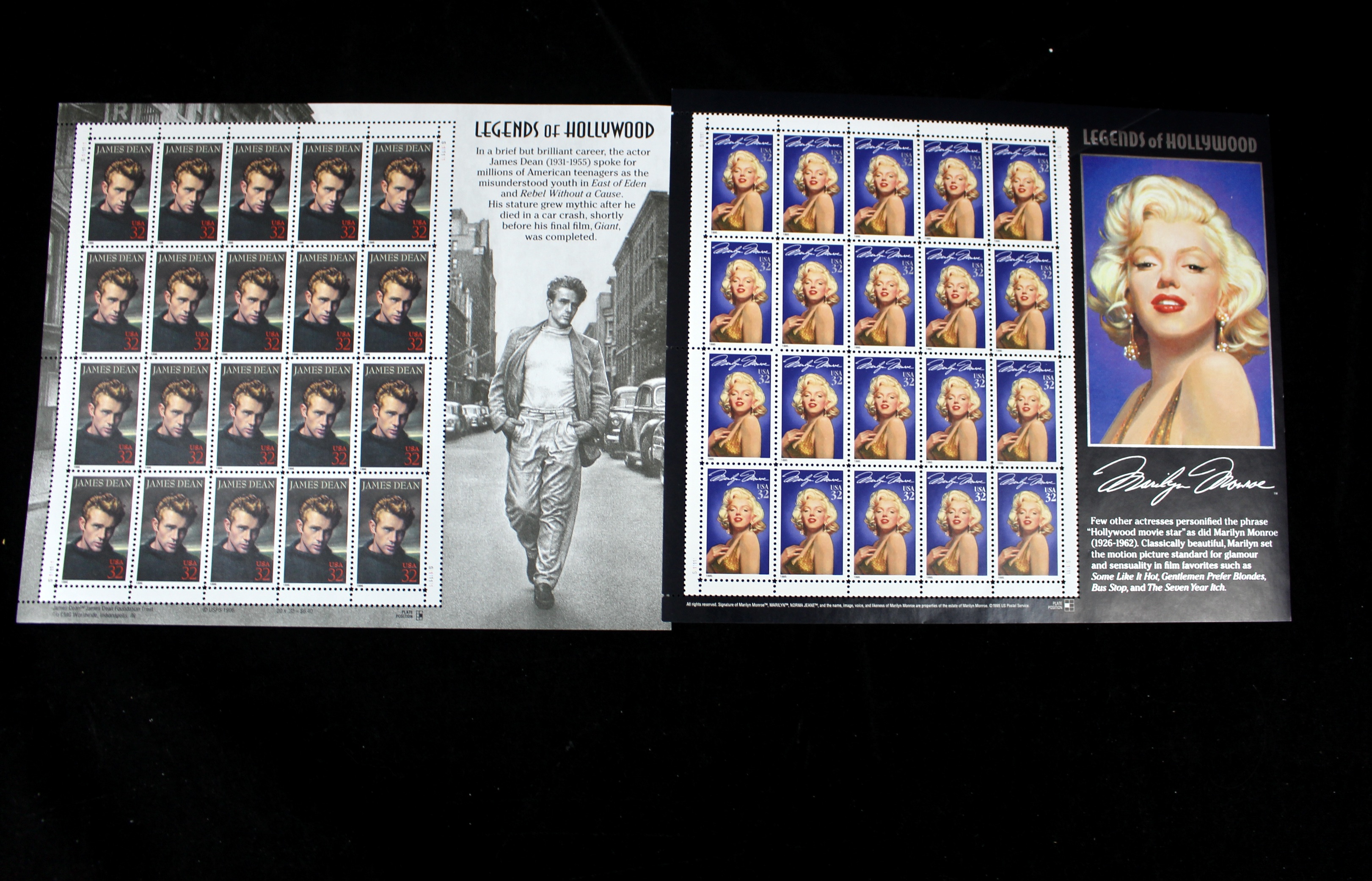 Hollywood and Music Postage Stamp Collection