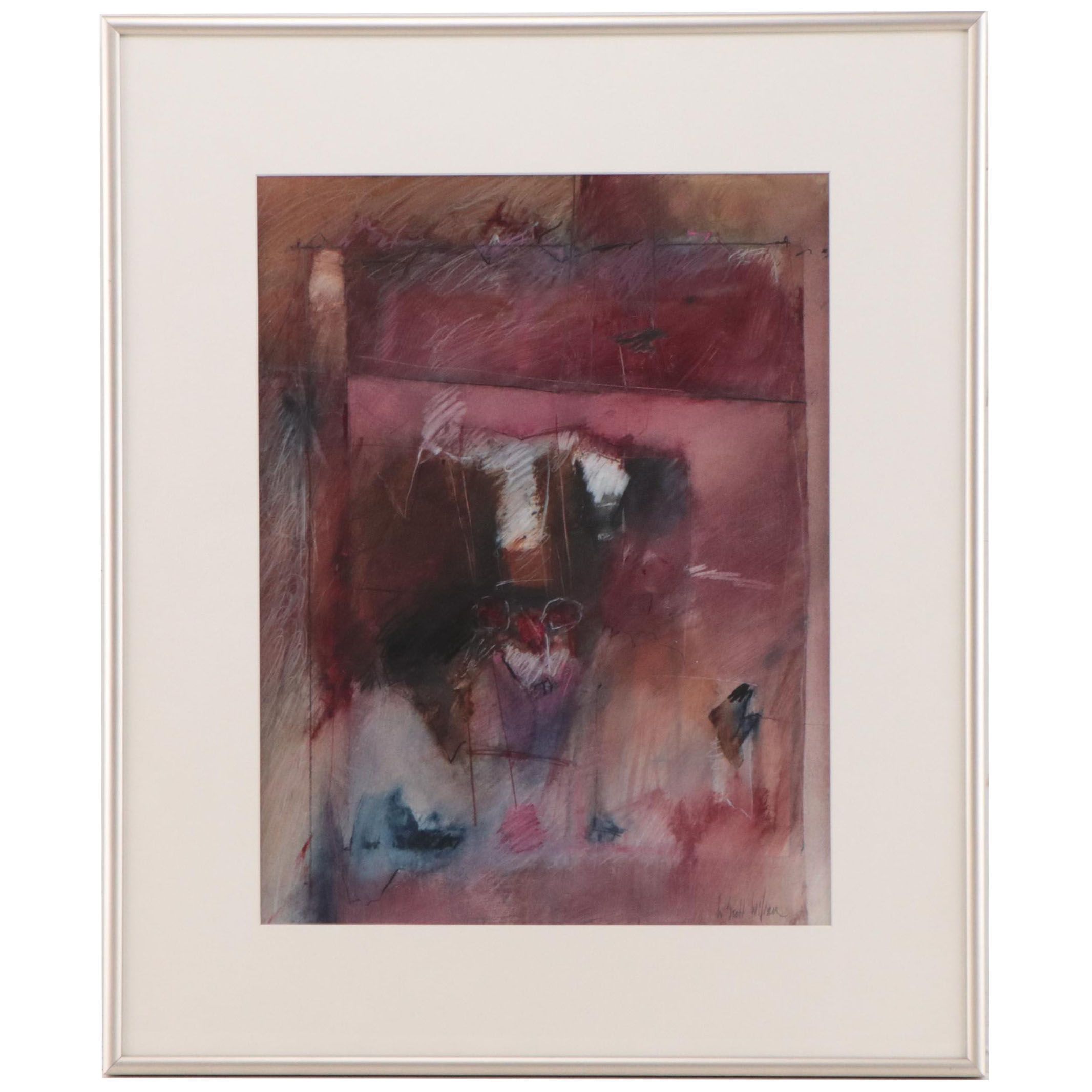 W. Scott Wilson Abstract Mixed Media Drawing