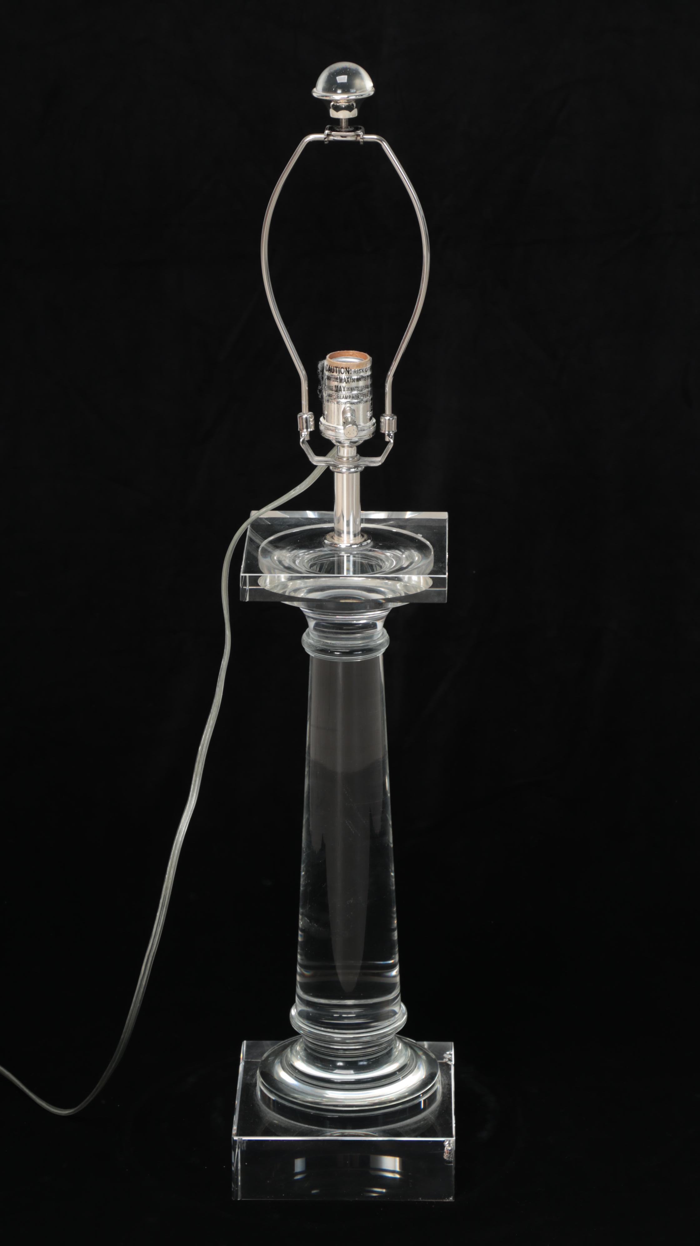 Restoration Hardware "Saxon" French Wire Clear Glass Table Lamp