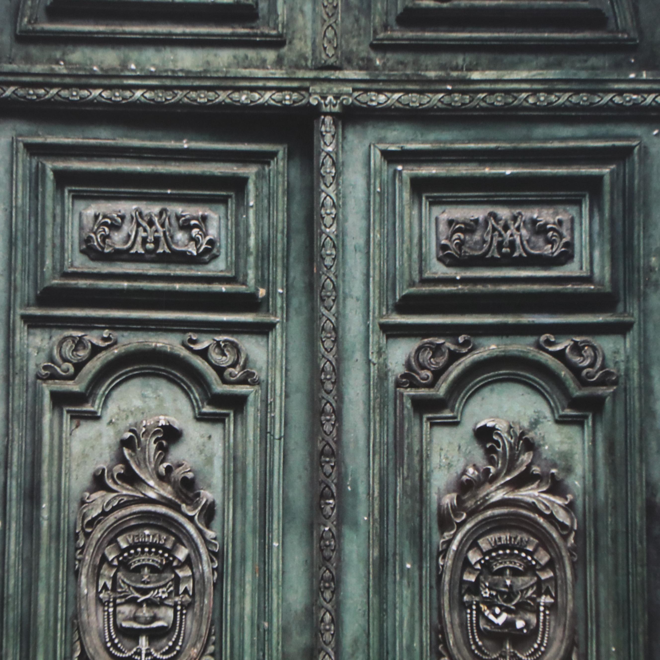 Offset Lithograph of European Arched Doorway