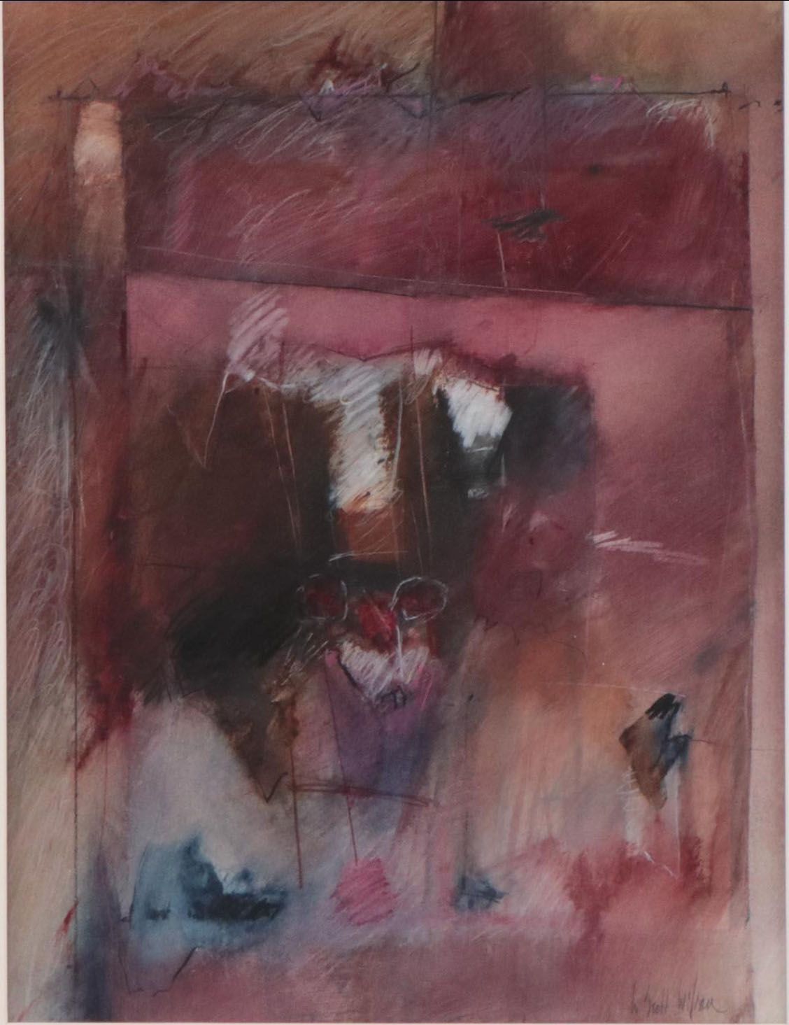 W. Scott Wilson Abstract Mixed Media Drawing