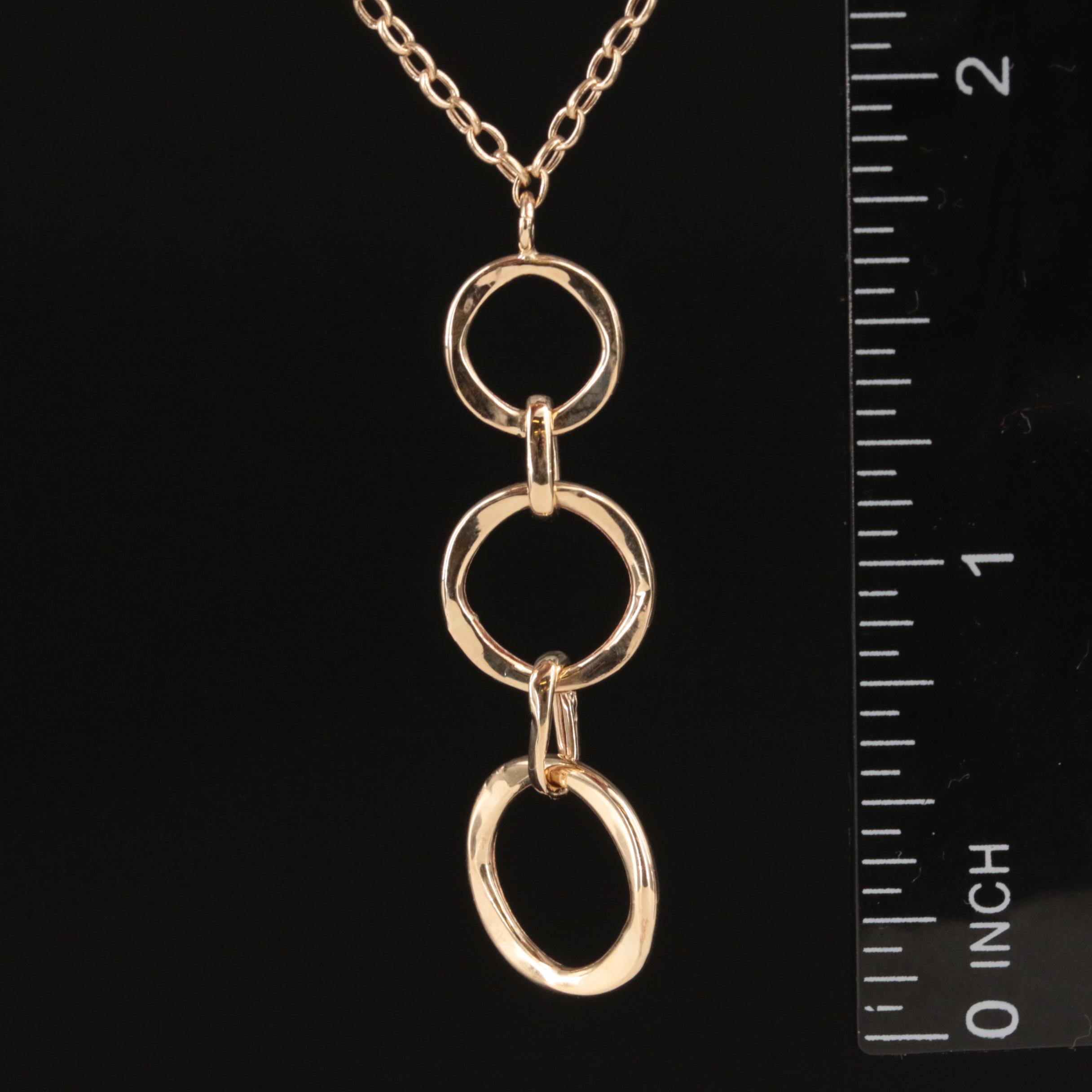 14K Graduated Ring Drop Necklace Scrap