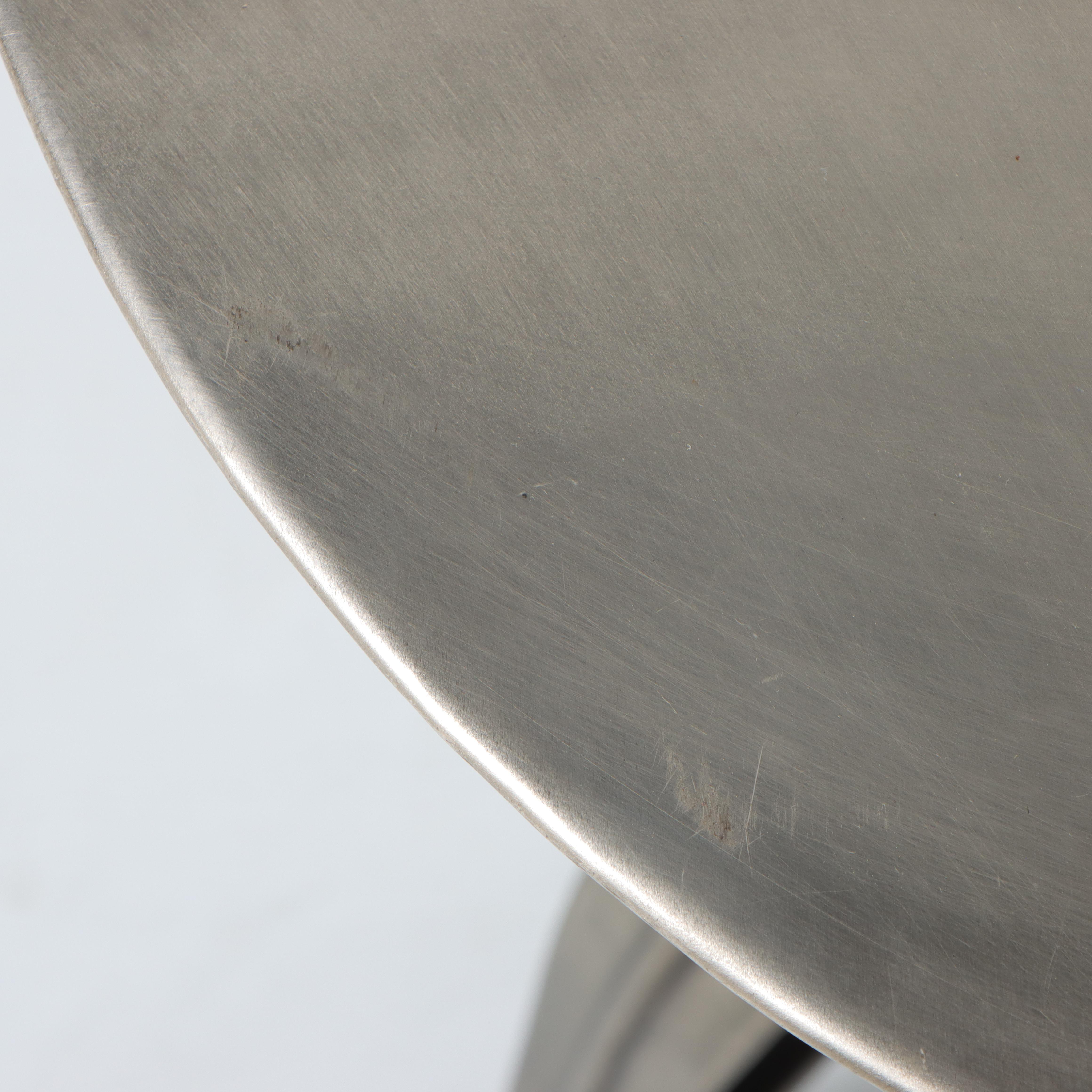 Industrial Style Metal Adjustable-Height "Crank" Side Table