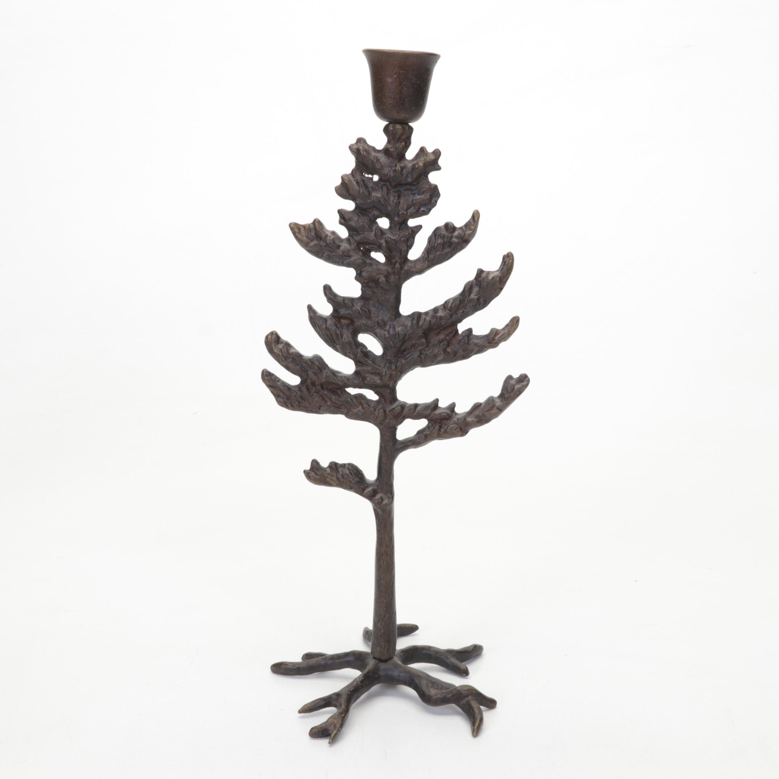 Amy Elswick Wine Glasses with Scott Nelles Bronze Candleholder and Other Décor