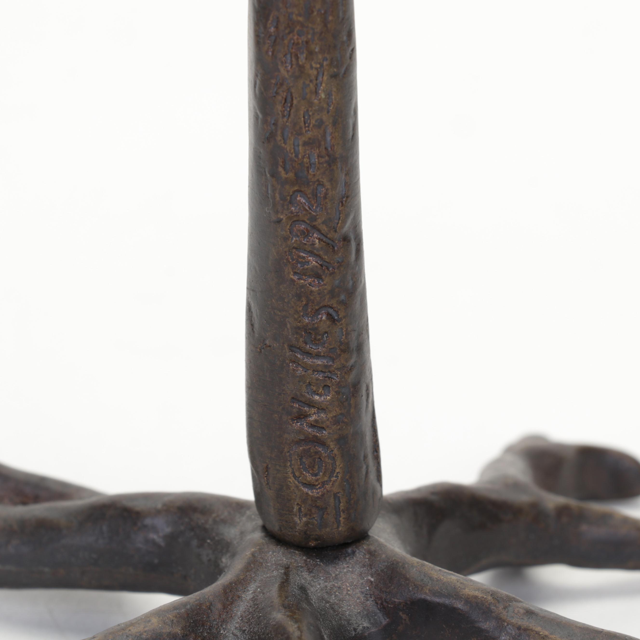 Amy Elswick Wine Glasses with Scott Nelles Bronze Candleholder and Other Décor