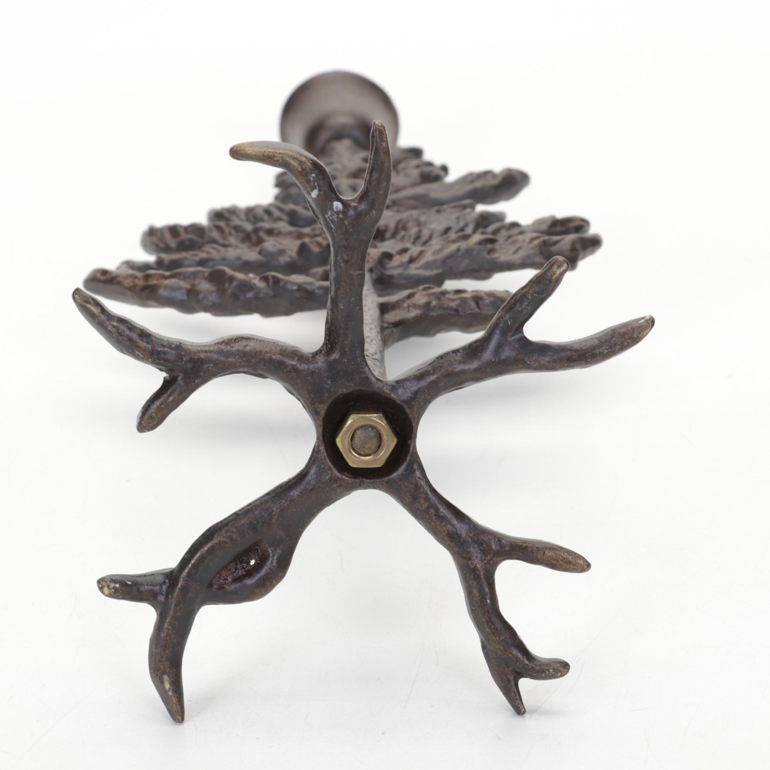 Amy Elswick Wine Glasses with Scott Nelles Bronze Candleholder and Other Décor