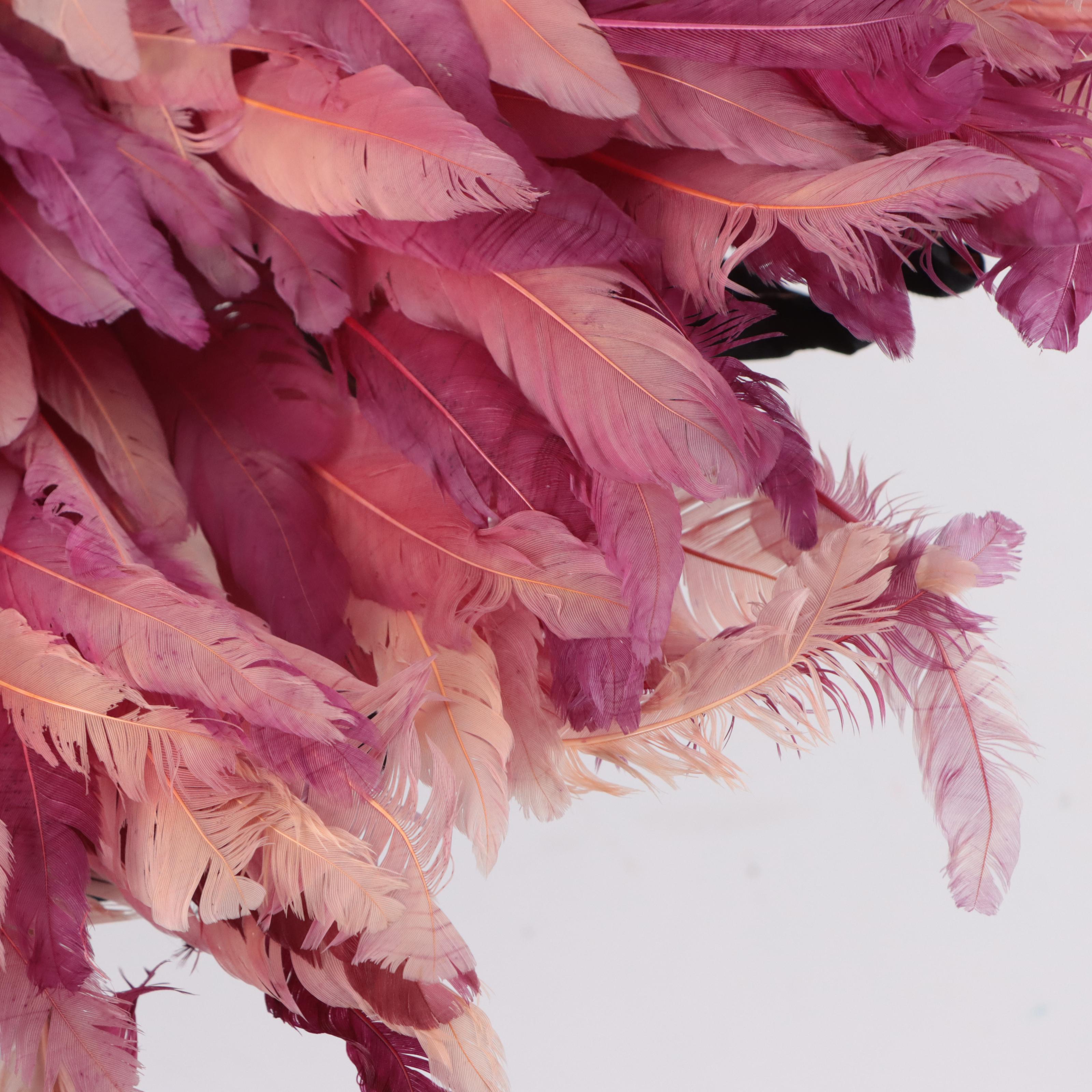 Bamileke (Cameroon) Feather Headdress, Mid-20th Century