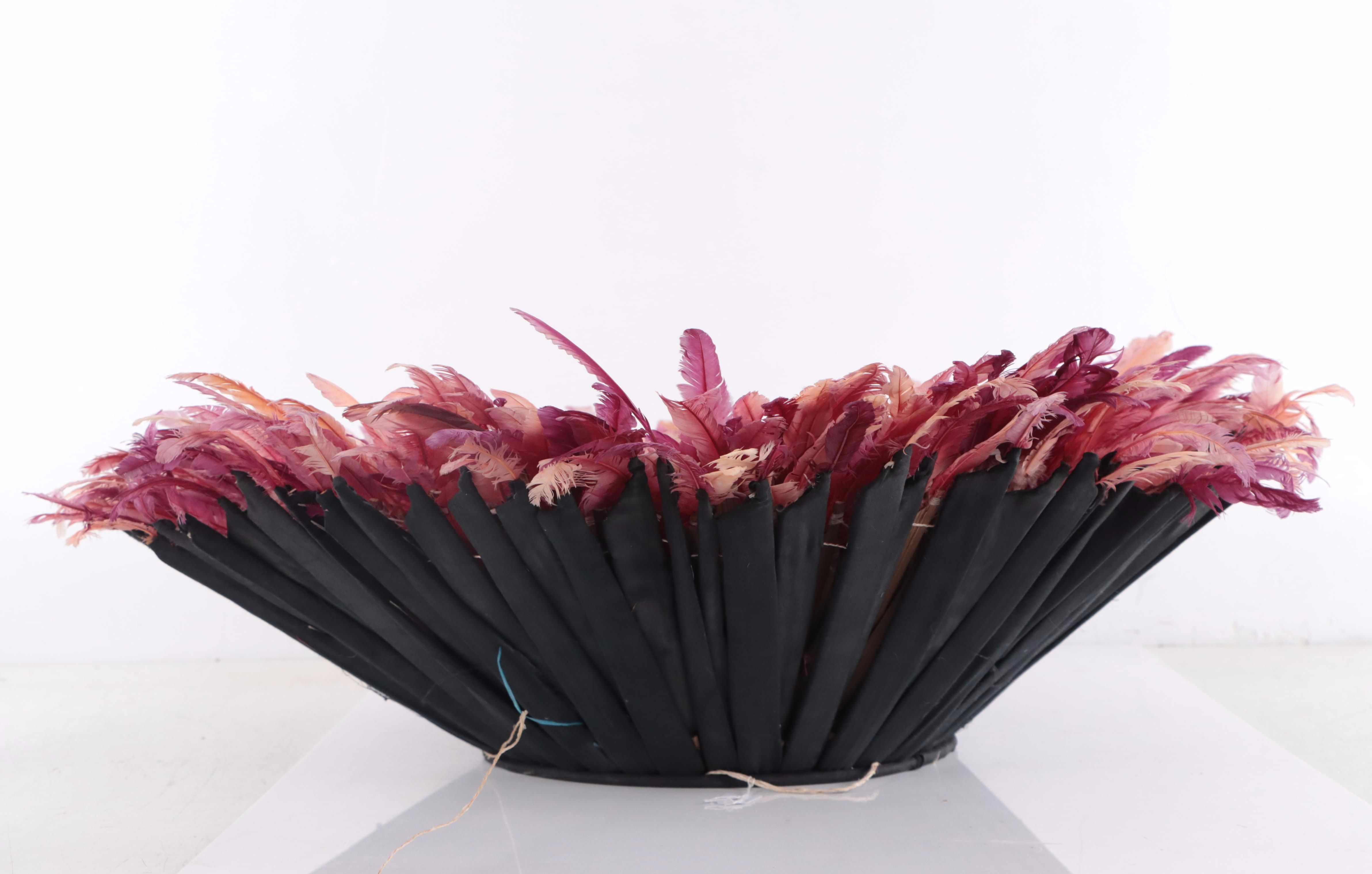 Bamileke (Cameroon) Feather Headdress, Mid-20th Century