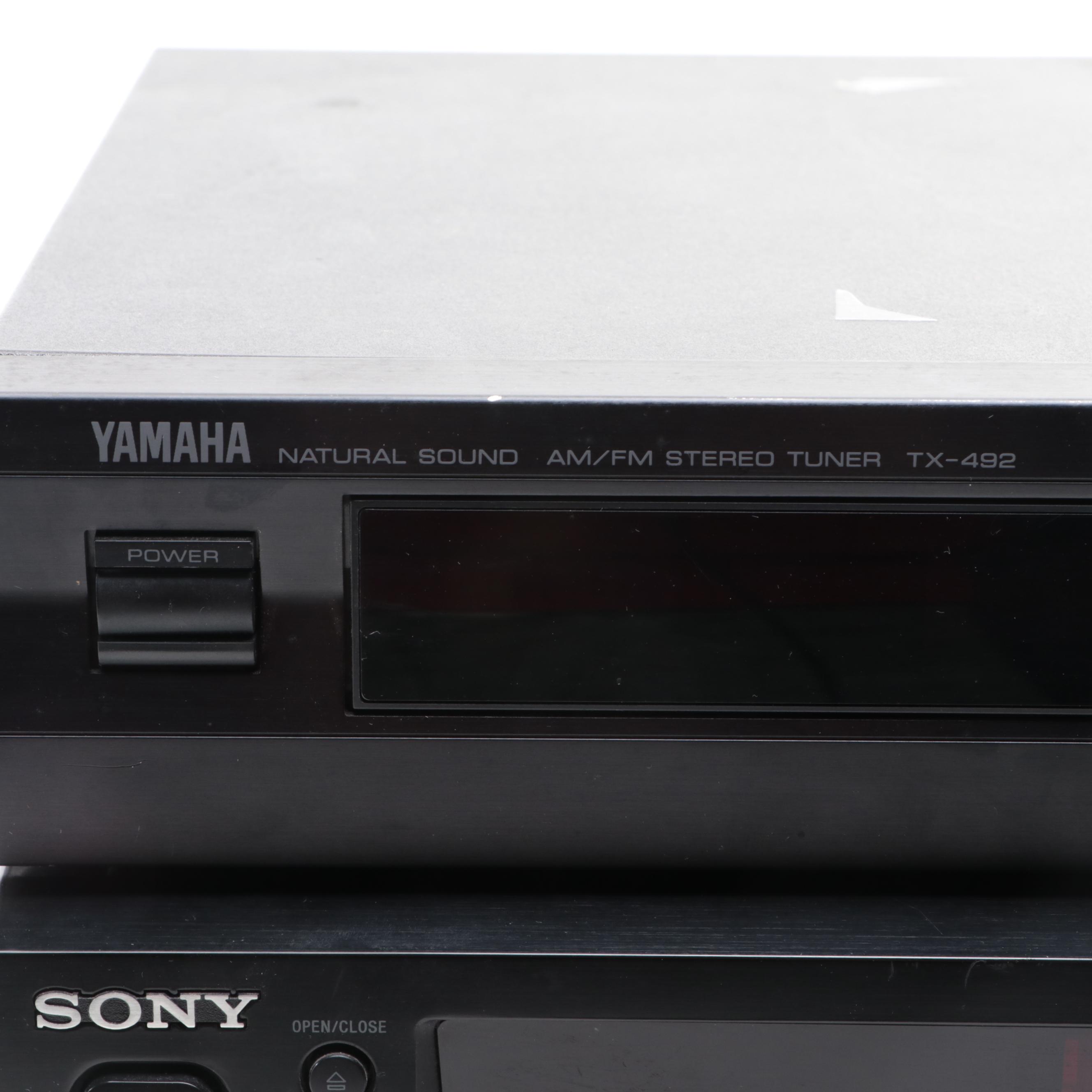 Pioneer A/V Receiver, Sony CD-RW and Yamaha AM/FM Stereo Tuner