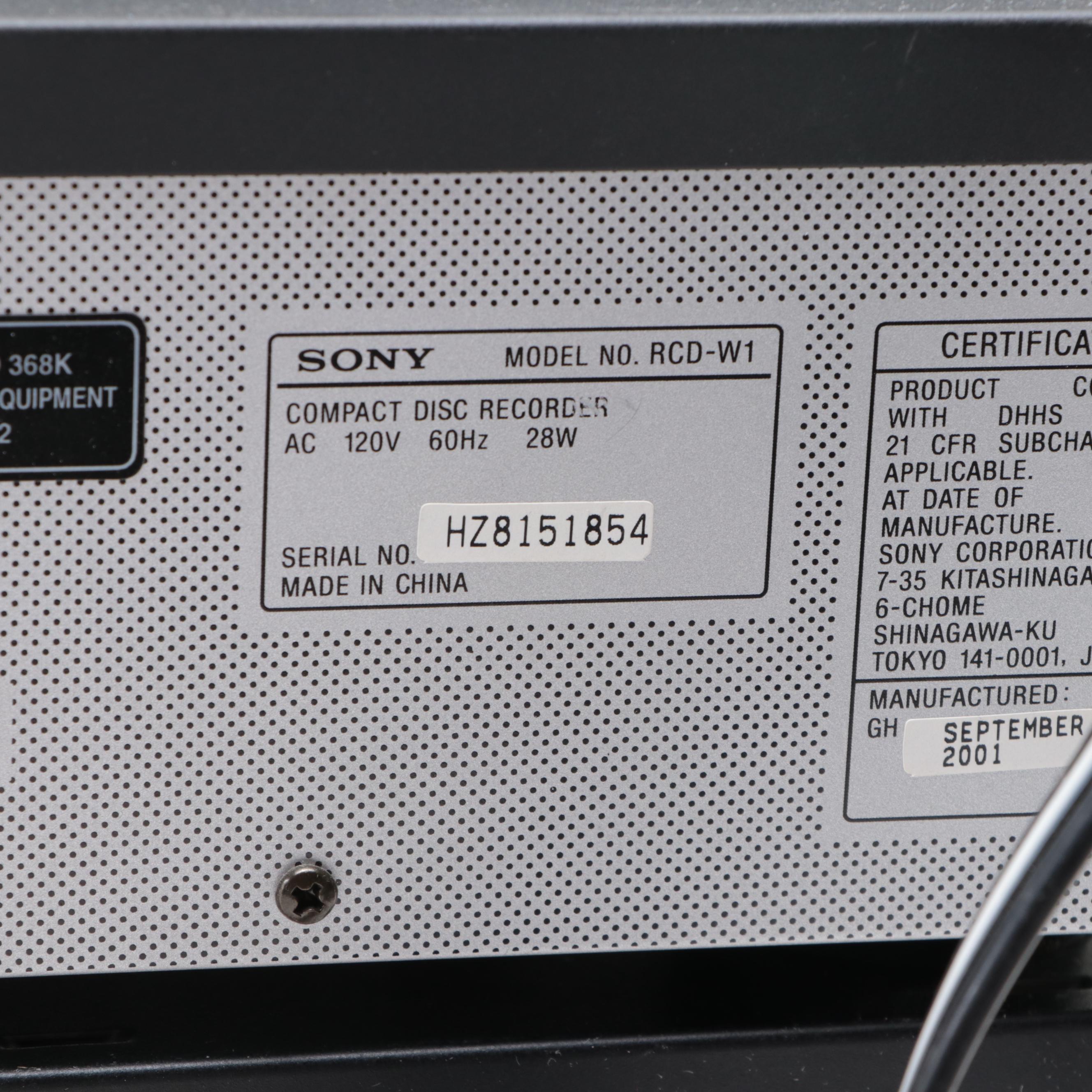 Pioneer A/V Receiver, Sony CD-RW and Yamaha AM/FM Stereo Tuner