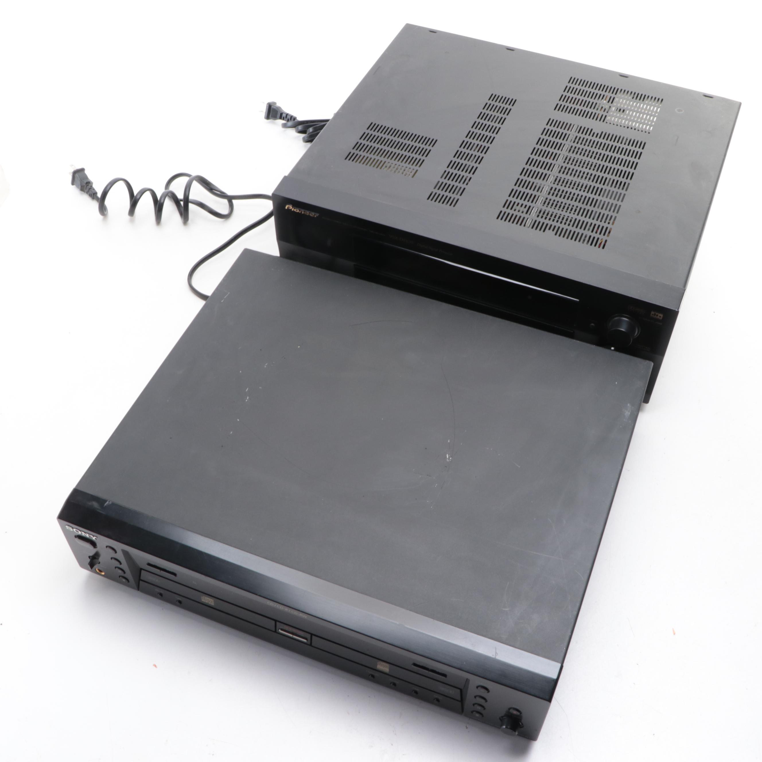 Pioneer A/V Receiver, Sony CD-RW and Yamaha AM/FM Stereo Tuner