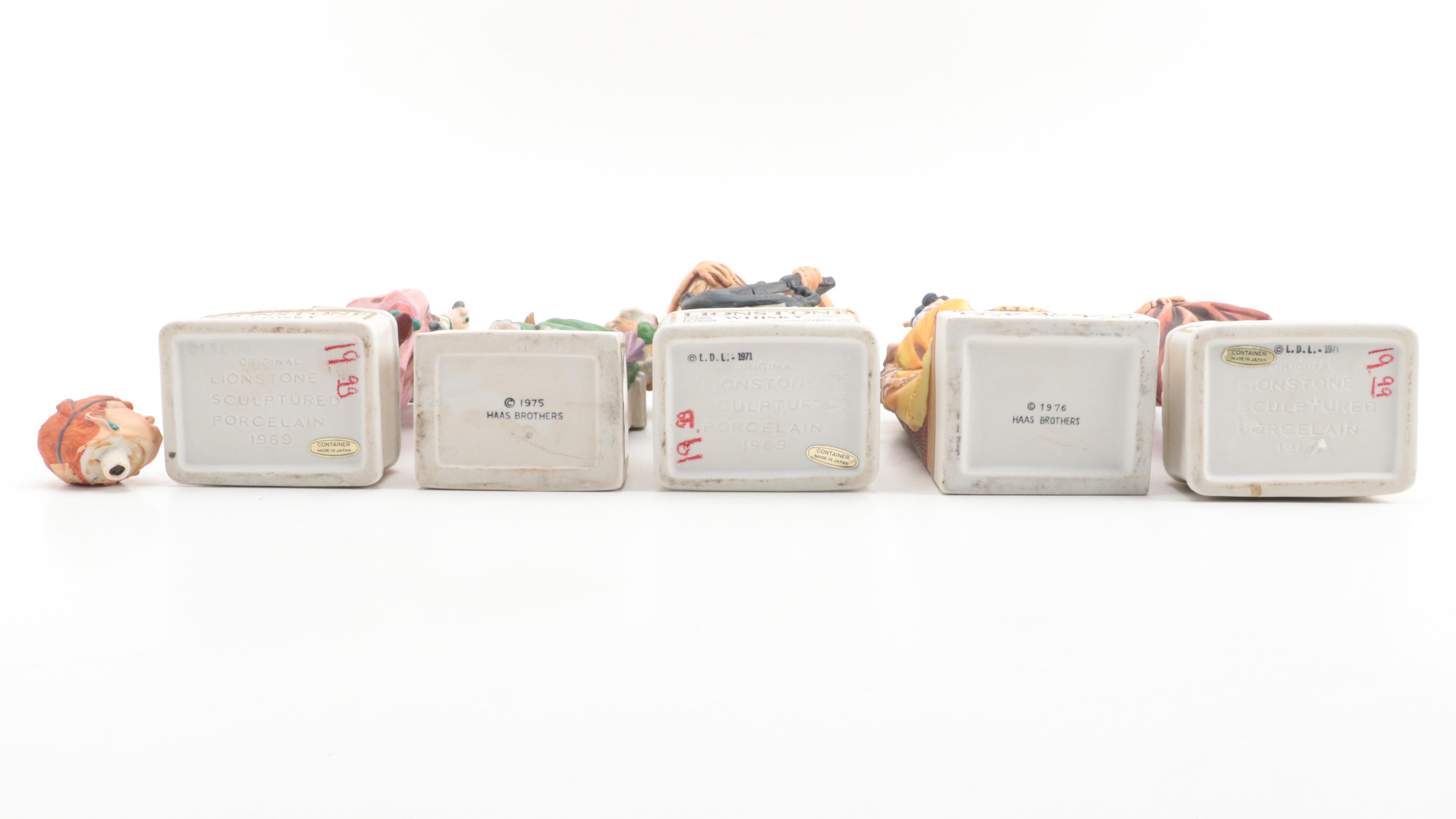 Lionstone and Cyrus Noble Mine Porcelain Bisque Whiskey Decanters