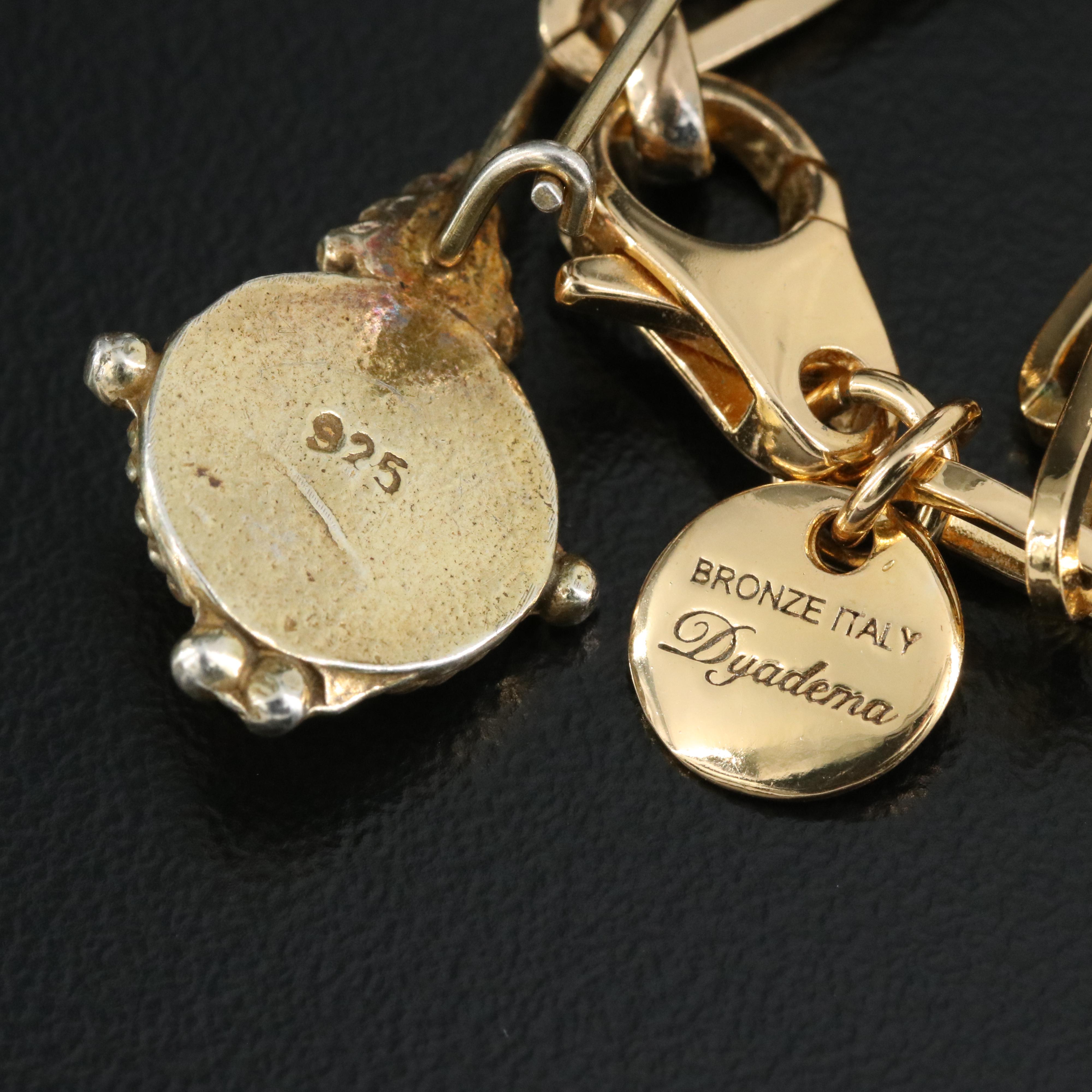 Veronese Sterling Bracelet, Italian Bronze Chain and Sterling Hematite Earrings