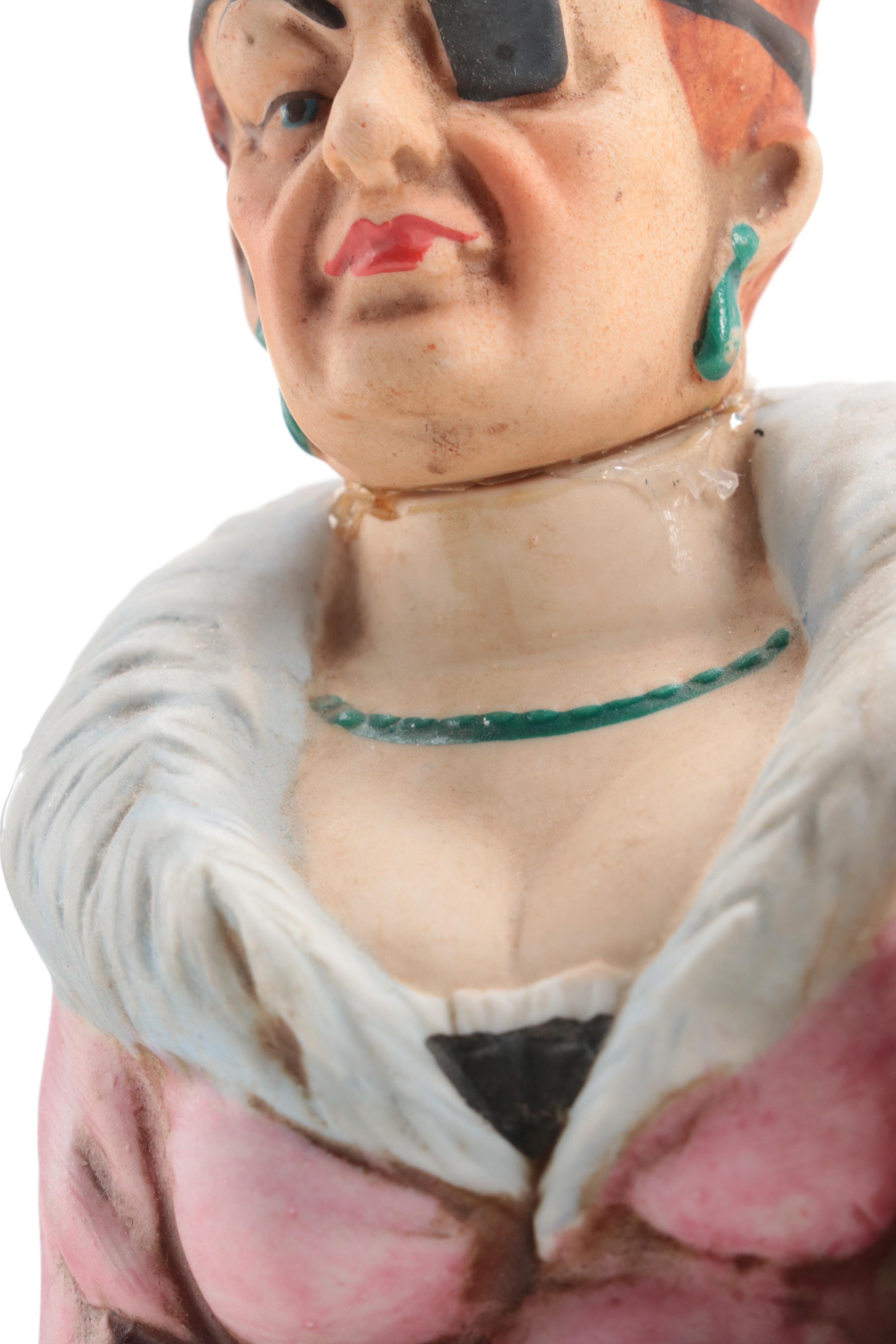 Lionstone and Cyrus Noble Mine Porcelain Bisque Whiskey Decanters