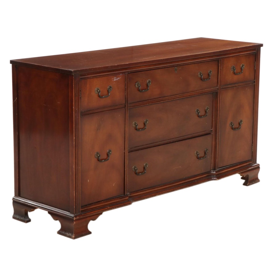 Bassett George III Style Mahogany Buffet, Mid-20th Century