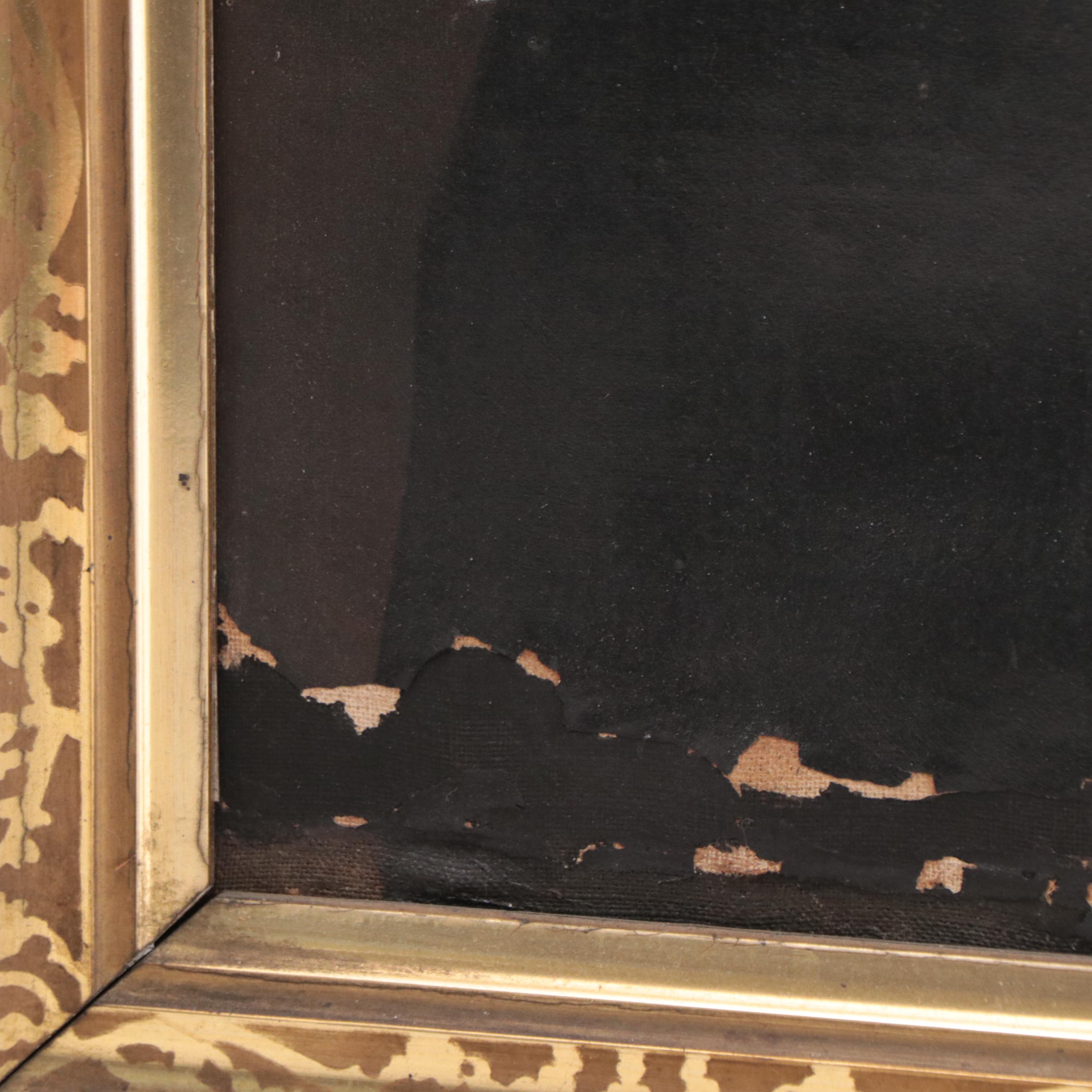 American School Folk Art Portrait of a Gentleman, Mid-Late 19th Century