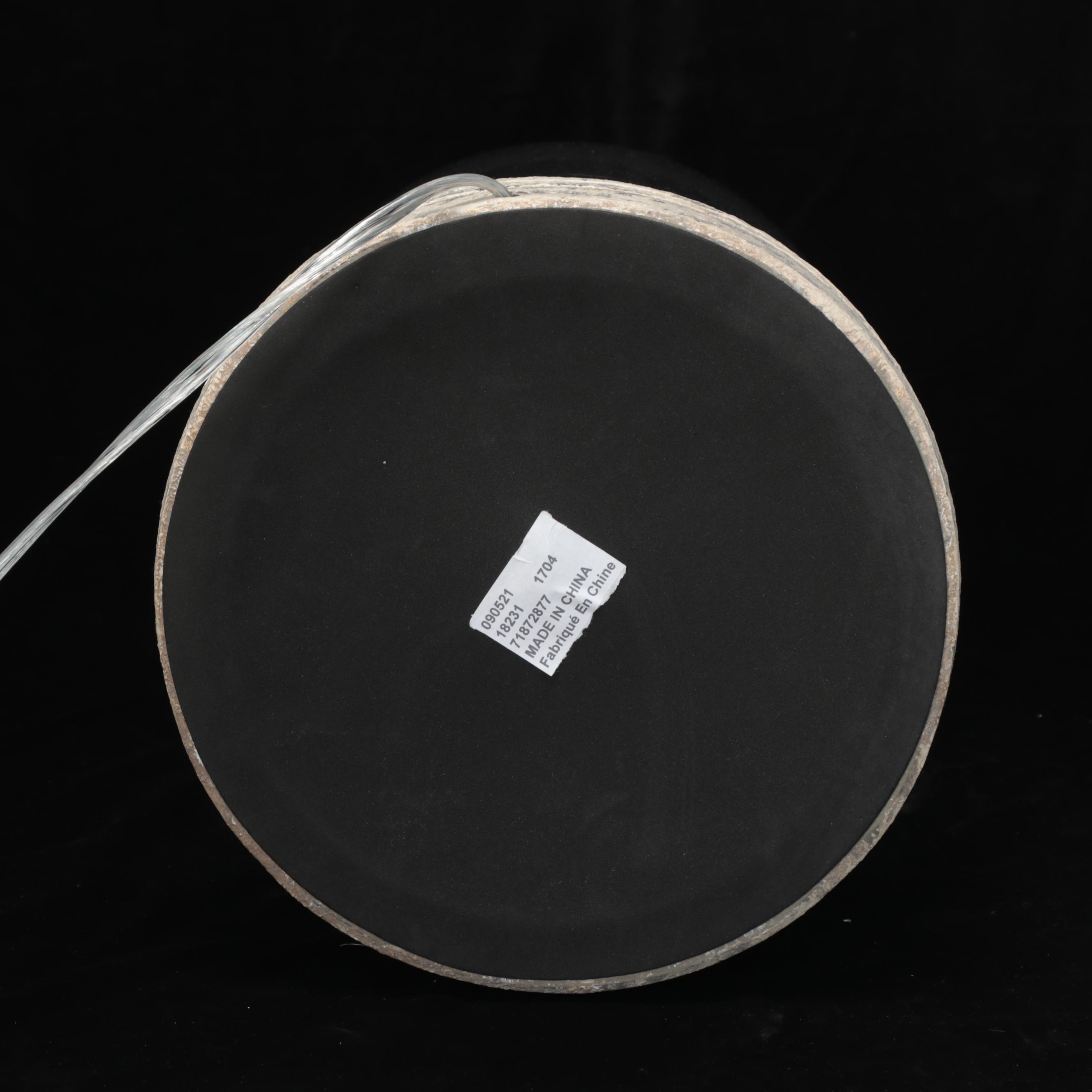 Ethan Allen "Sansovino" Glass and Resin Table Lamp With Drum Shade, Contemporary