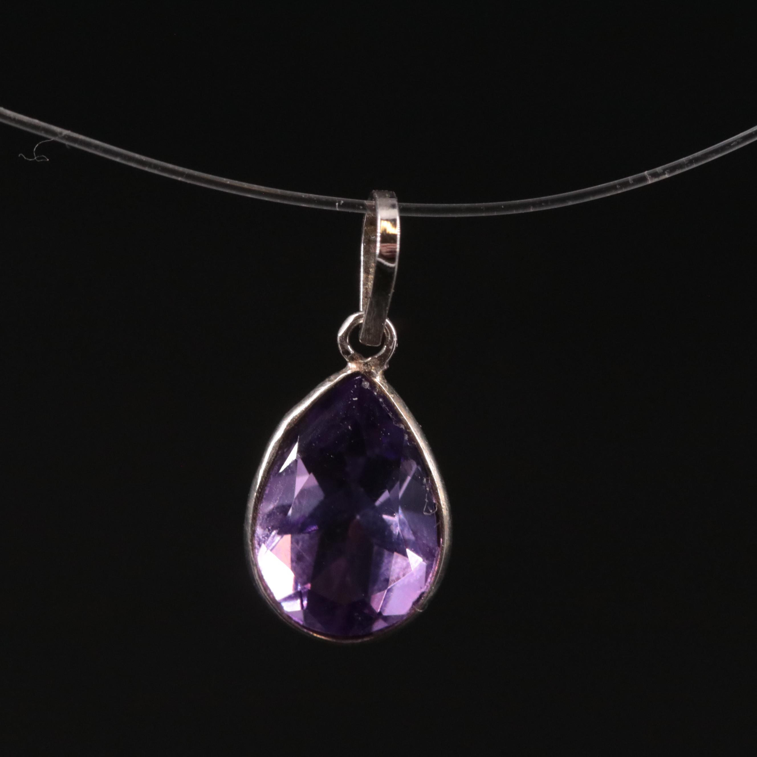 14K Amethyst Pendant