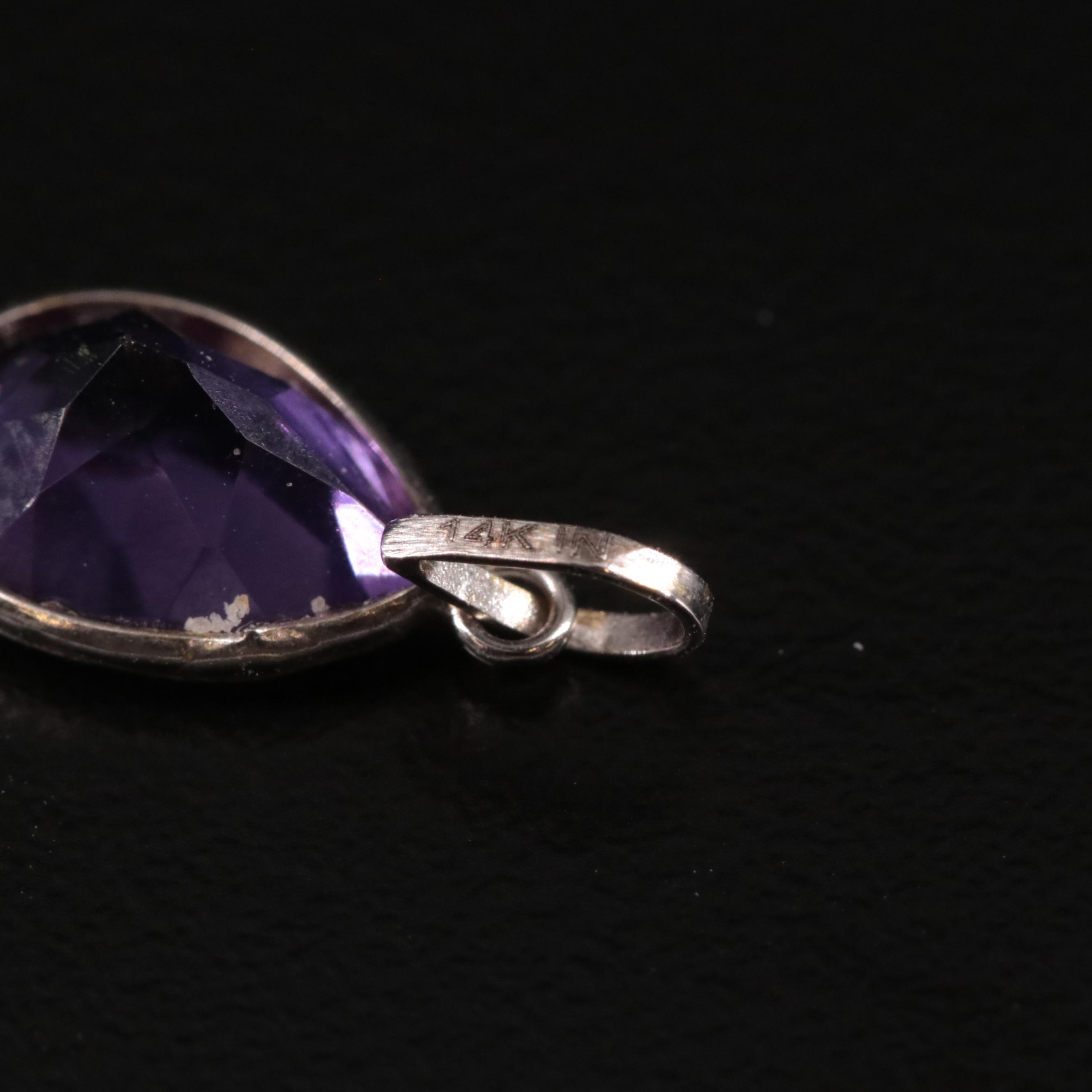 14K Amethyst Pendant