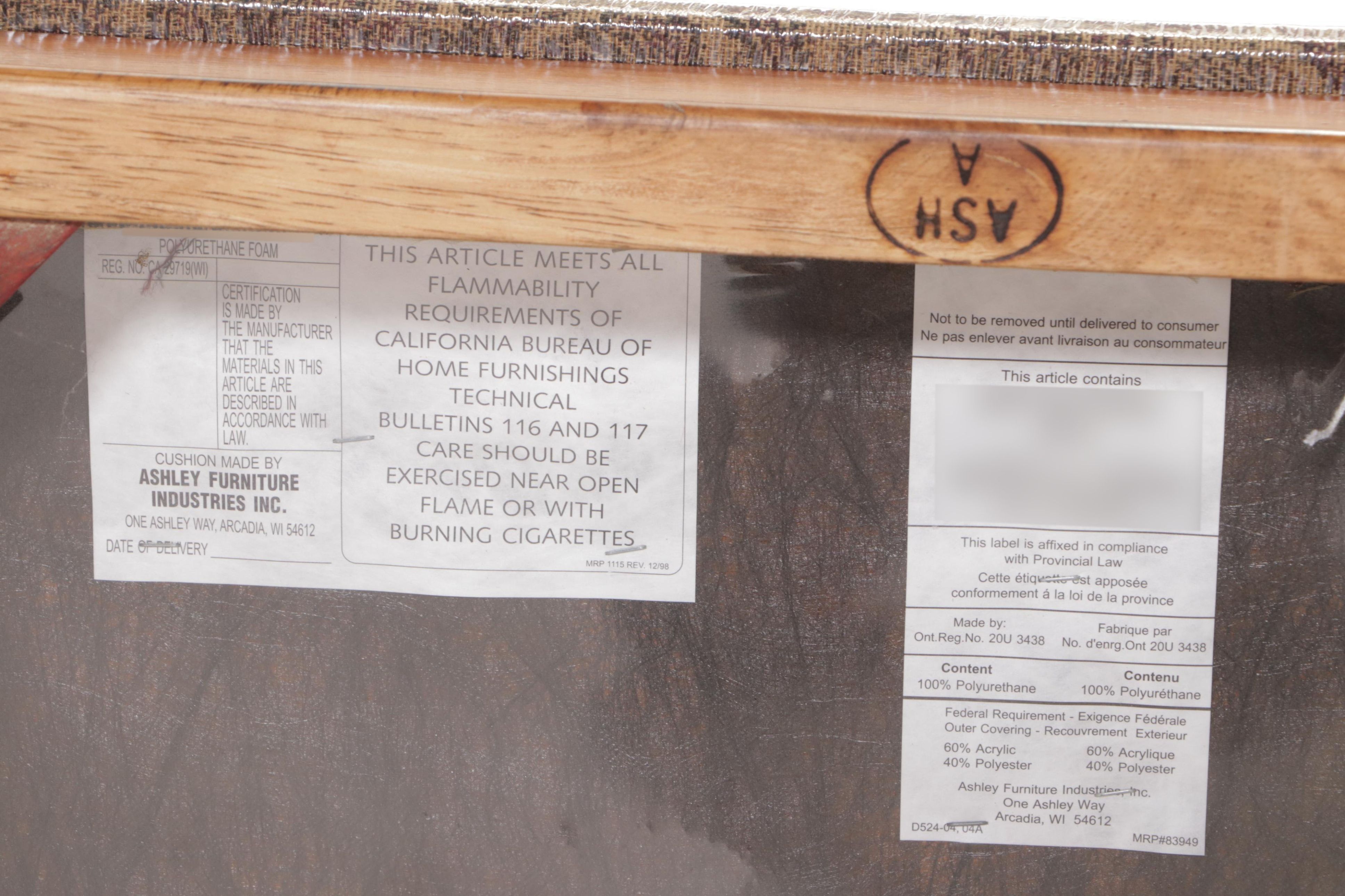 Ashley Furniture Carved Oak Dining Table and Eight Chairs, Late 20th Century