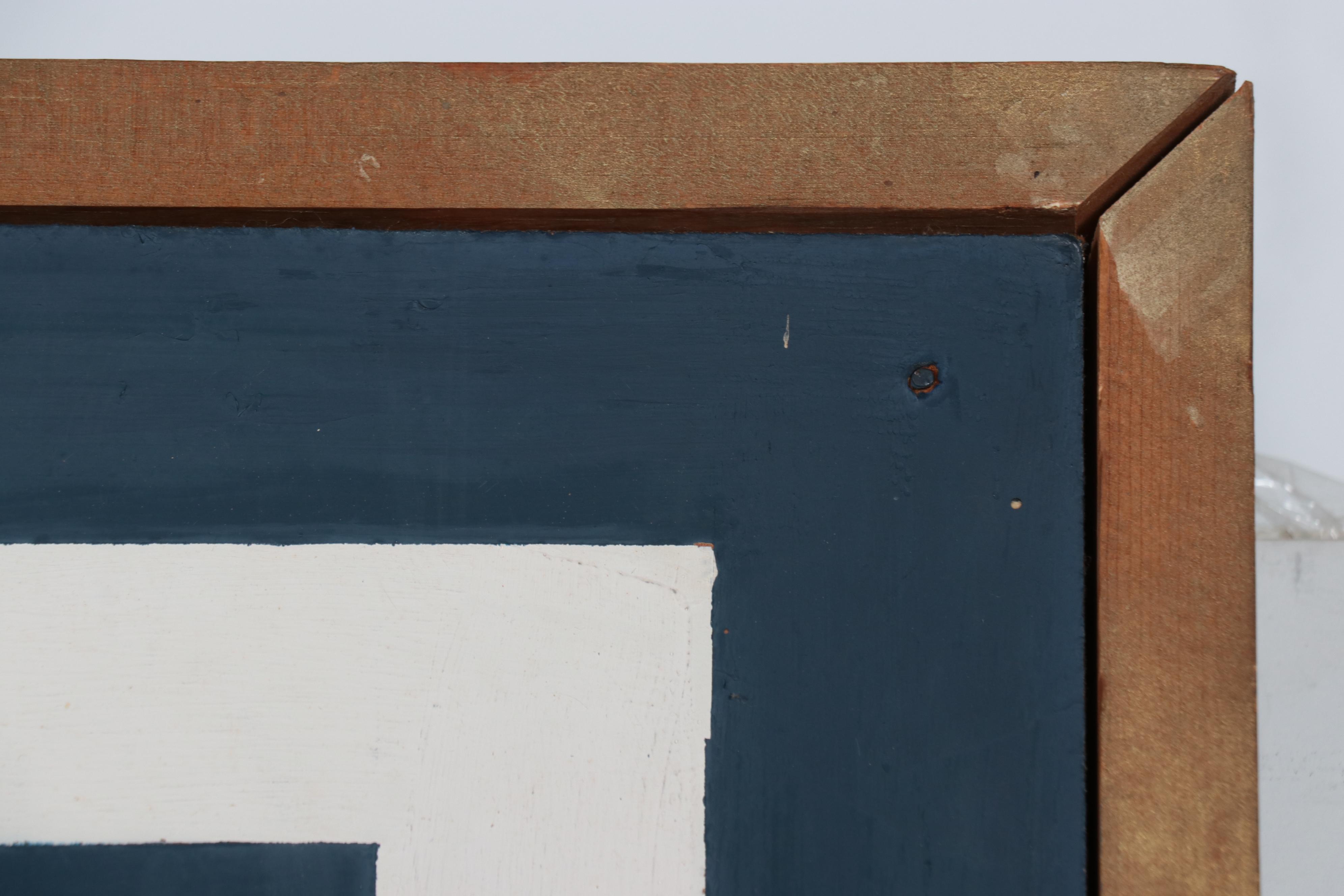 Geometric Op Art Acrylic Painting, 1960