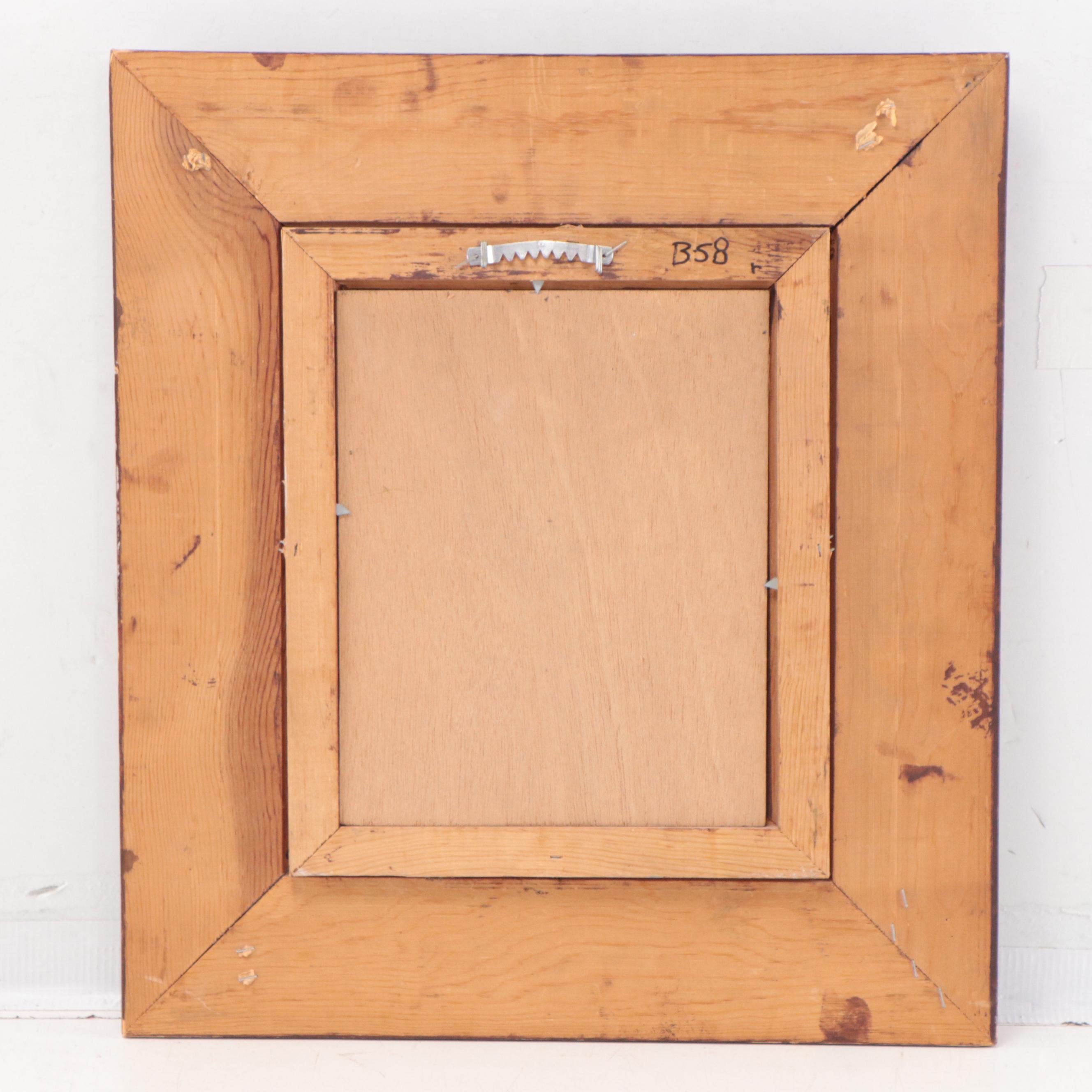 David Pelbam Oil Painting Portrait of Captain Smoking a Pipe