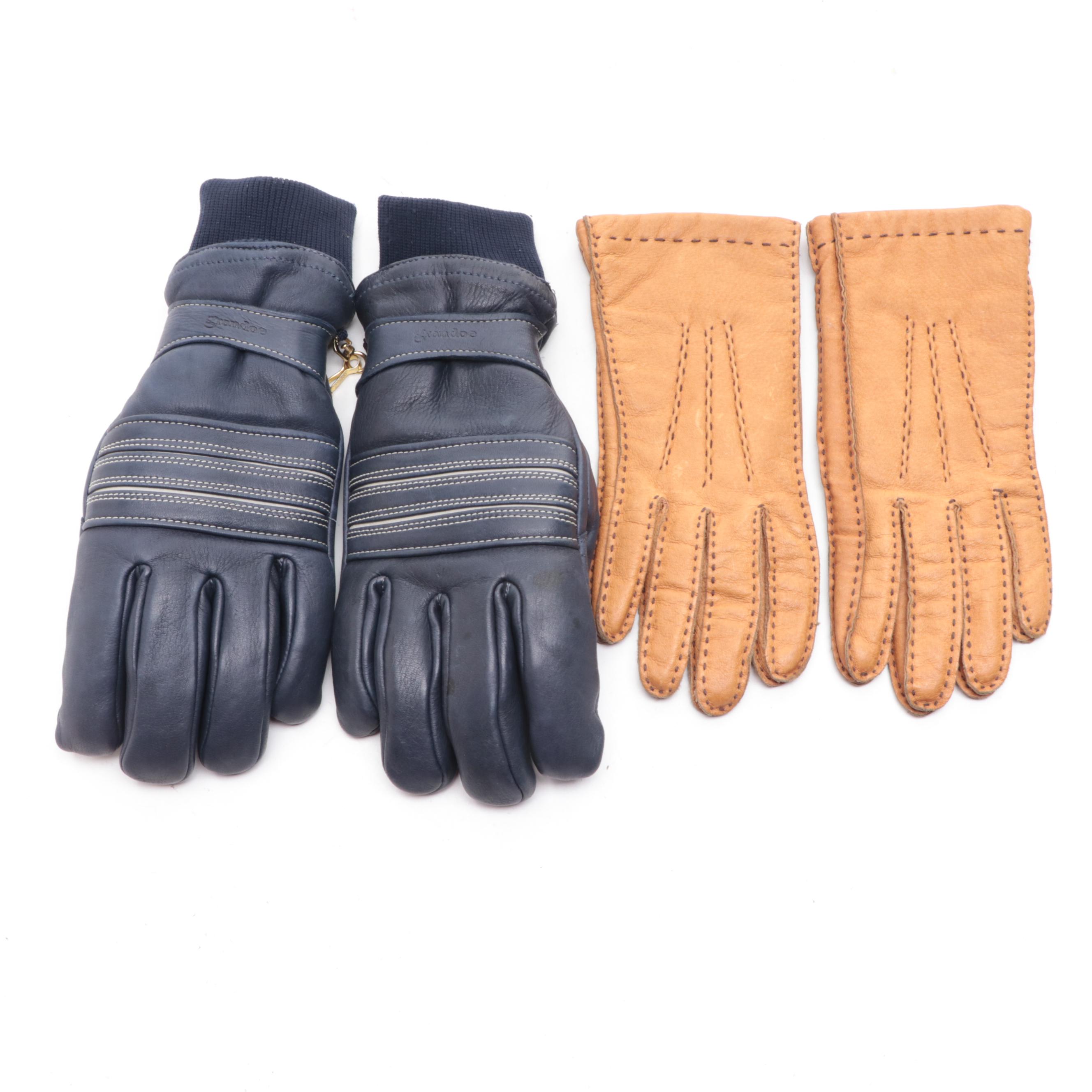 Grandoe, Alexander's, and Other Shearling Hats with Leather Gloves