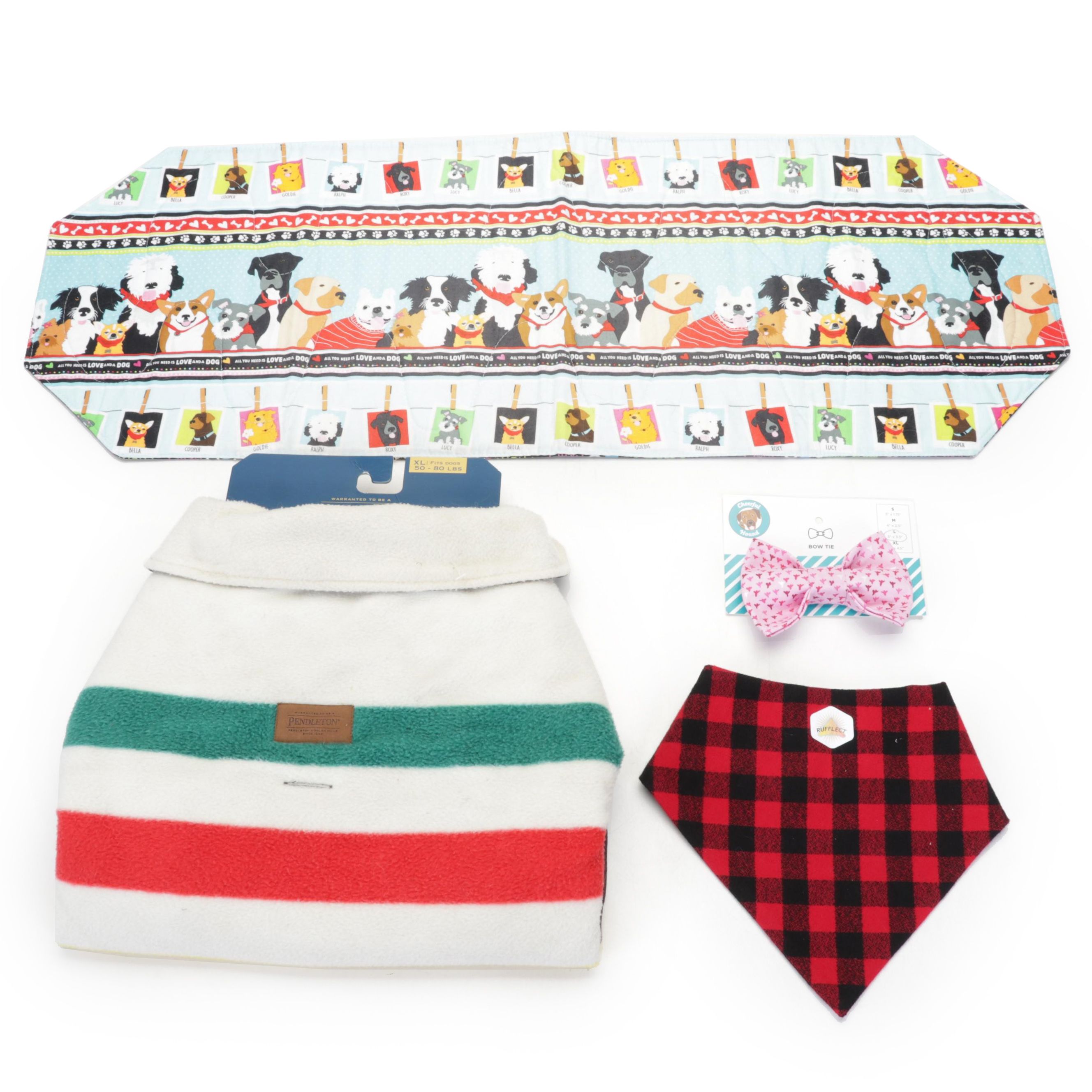 Pendleton XL-Size Fleece Dog Coat, Puppyhead Reflective Bandana and More