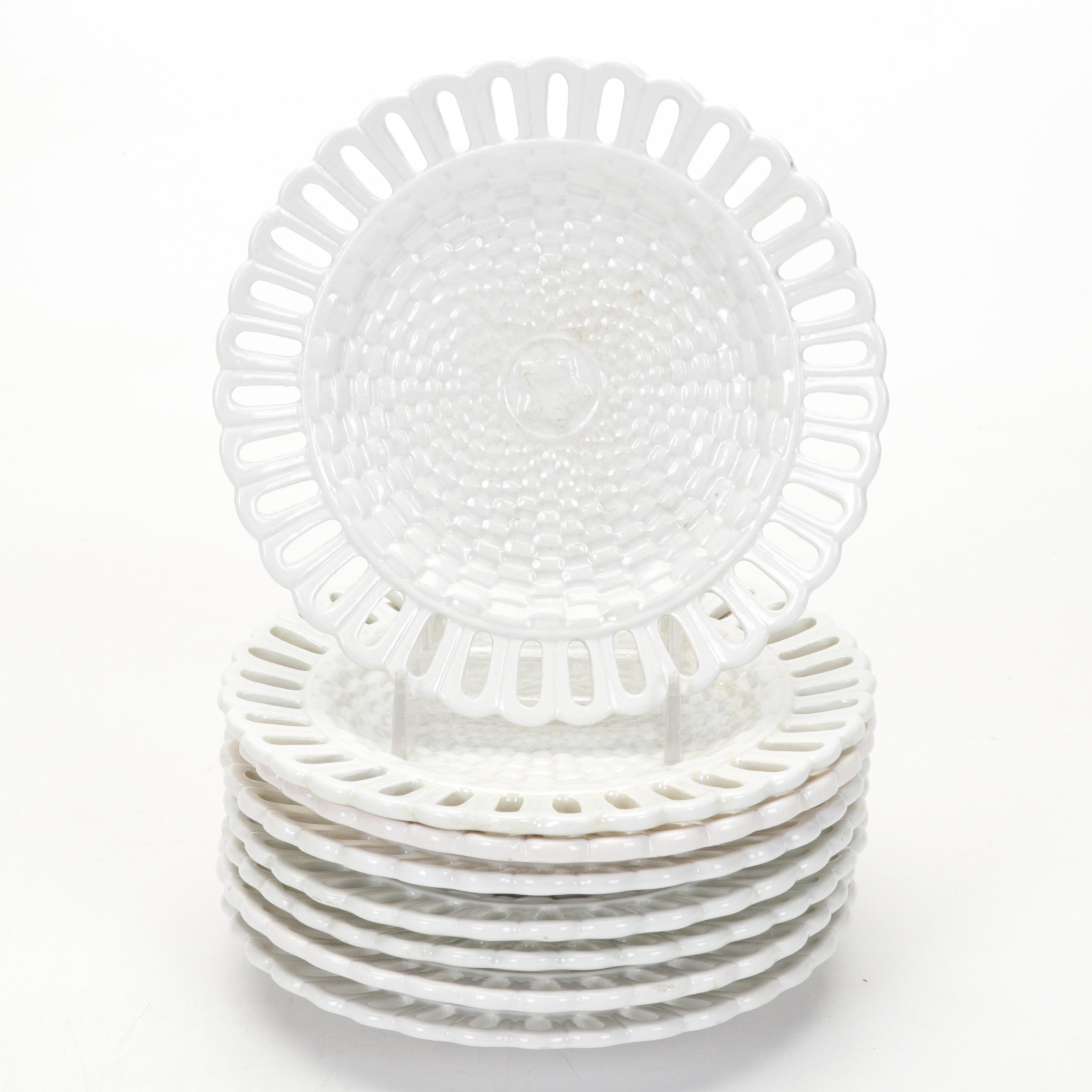 Global Connections Pink Coffee Set with Italian Ceramic Pierced Plates and Lamp