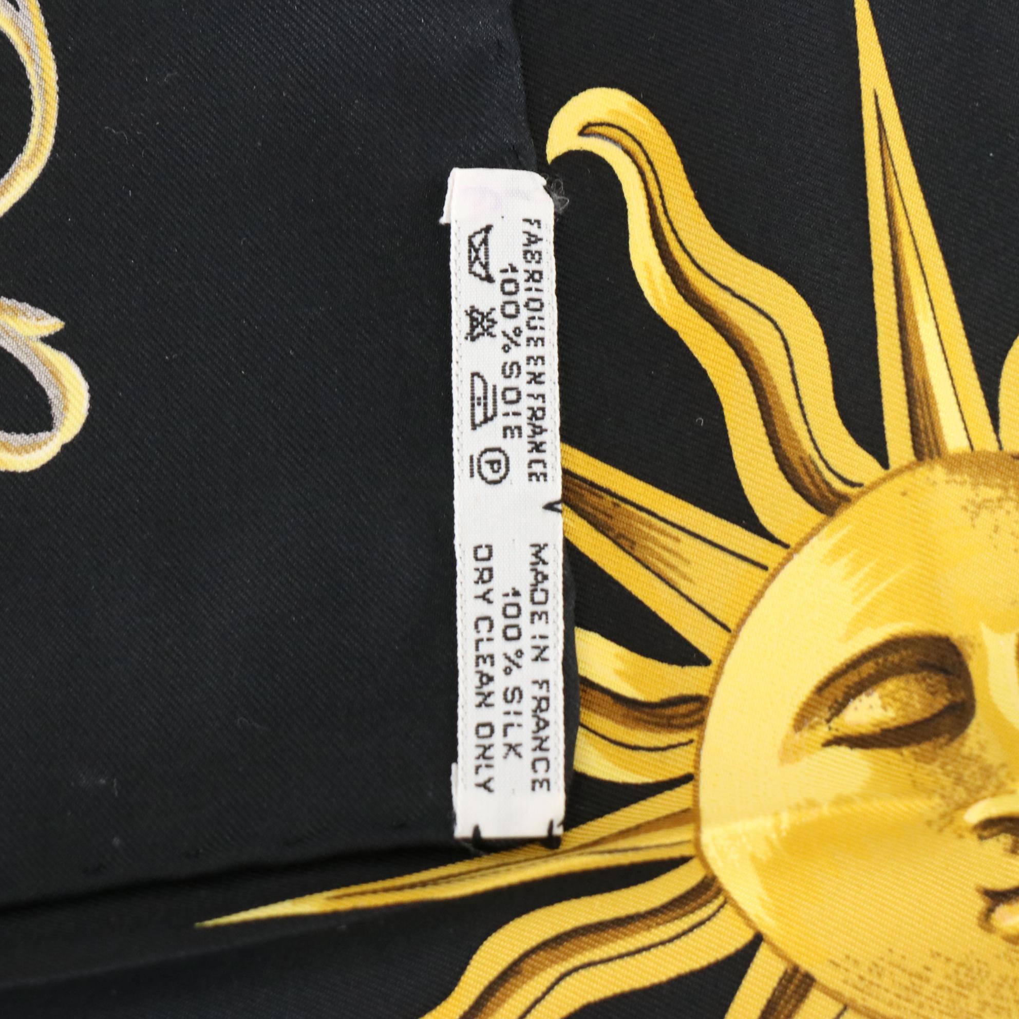 Hermès "Dies et Hore" Scarf 90 in Silk Twill